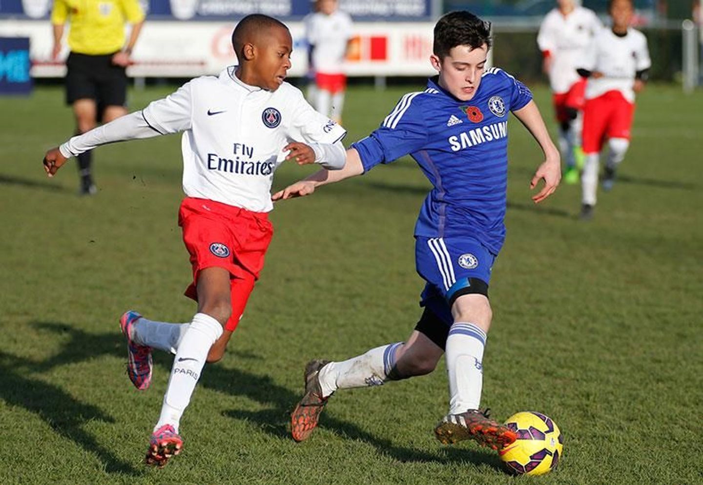 Valentino Livramento in action for Chelsea in the Truce final against Paris St Germain