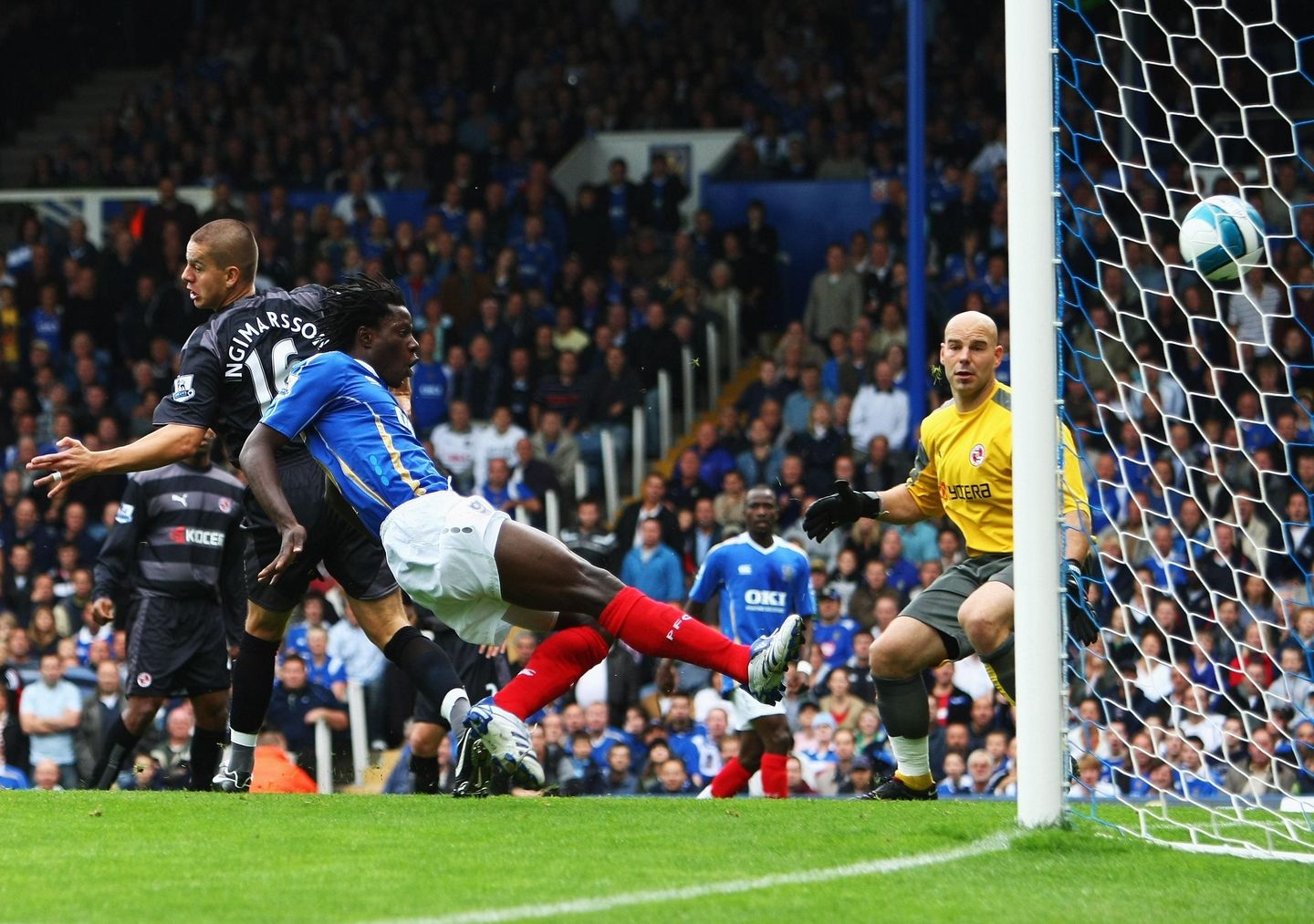 Benjani scored a hat-trick in Portsmouth's 7-4 triumph