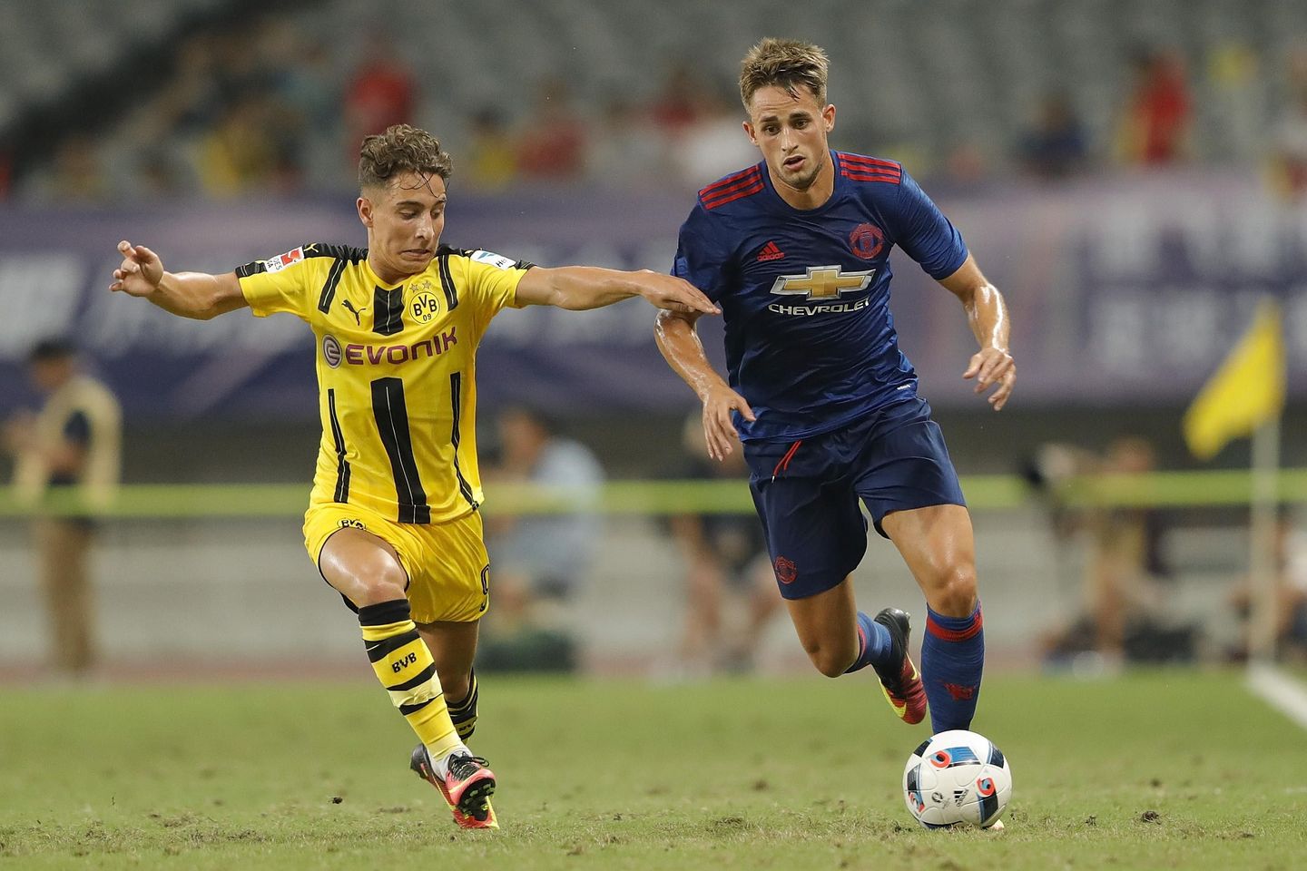 Adnan Januzaj in pre-season action for Manchester United