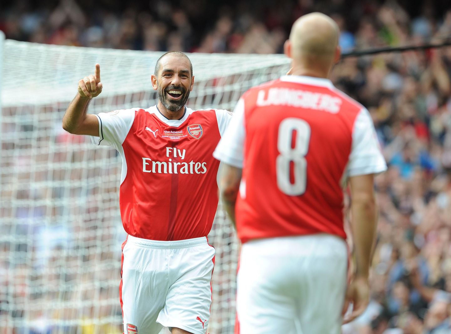 Robert Pires, Freddie Ljungberg, Legends match, Arsenal Foundation, 080916