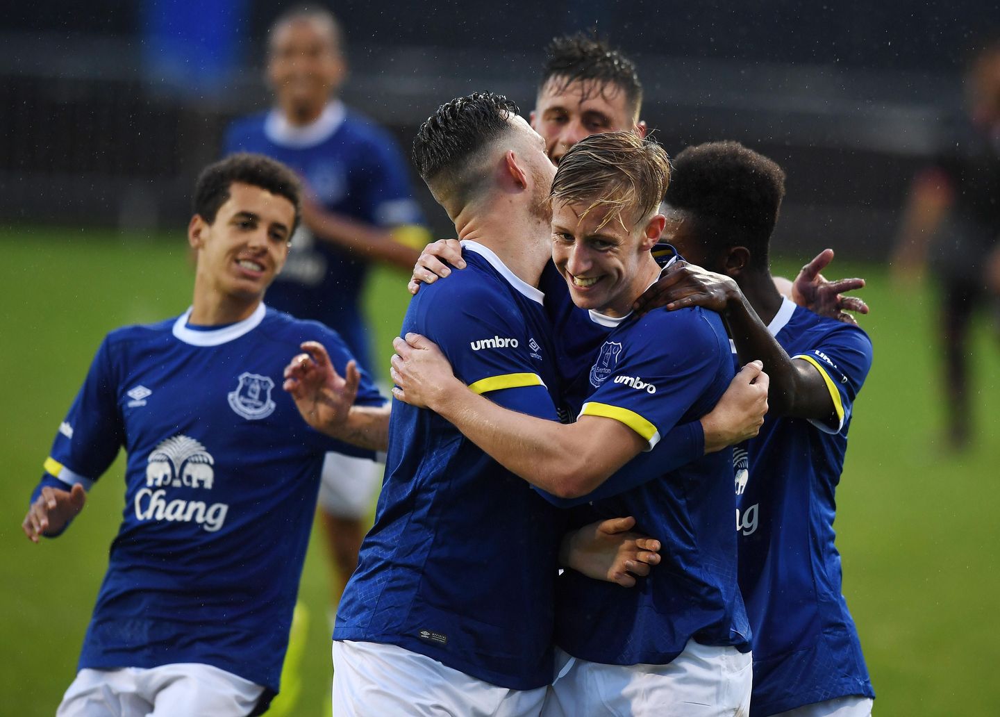 Everton's PL2 team celebrate
