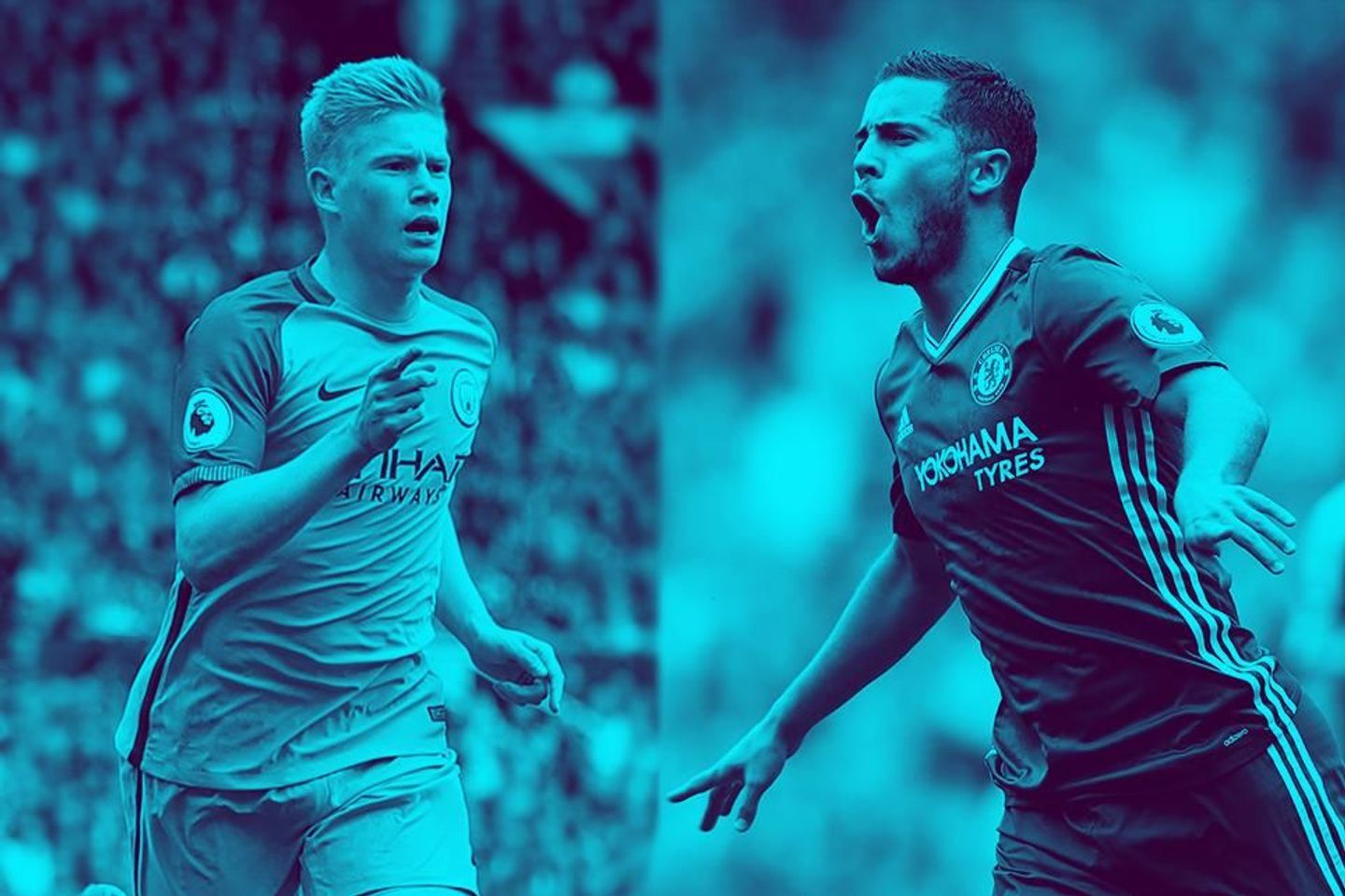 Man City v Chelsea: Kevin De Bruyne and Eden Hazard