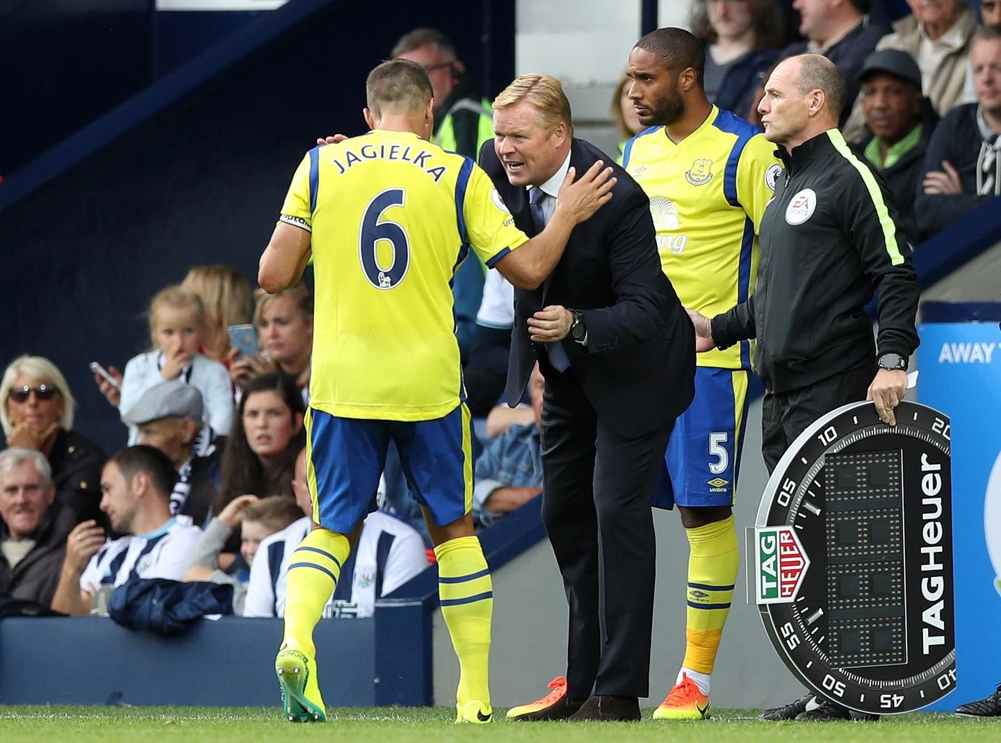 Ronald Koeman and Phil Jagielka, Everton