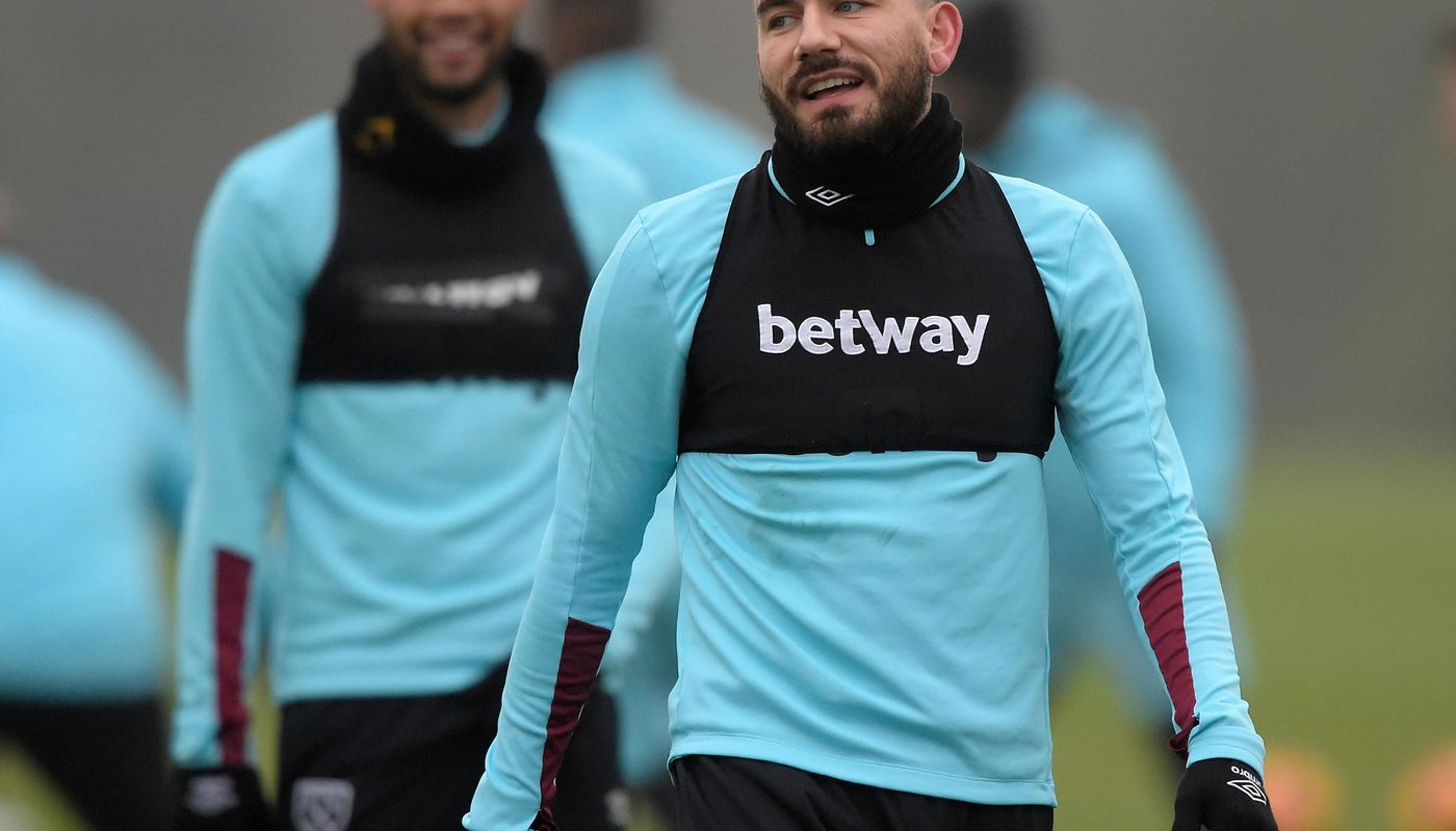 Robert Snodgrass, West Ham training, Fantasy Scout team news, 310117.jpg
