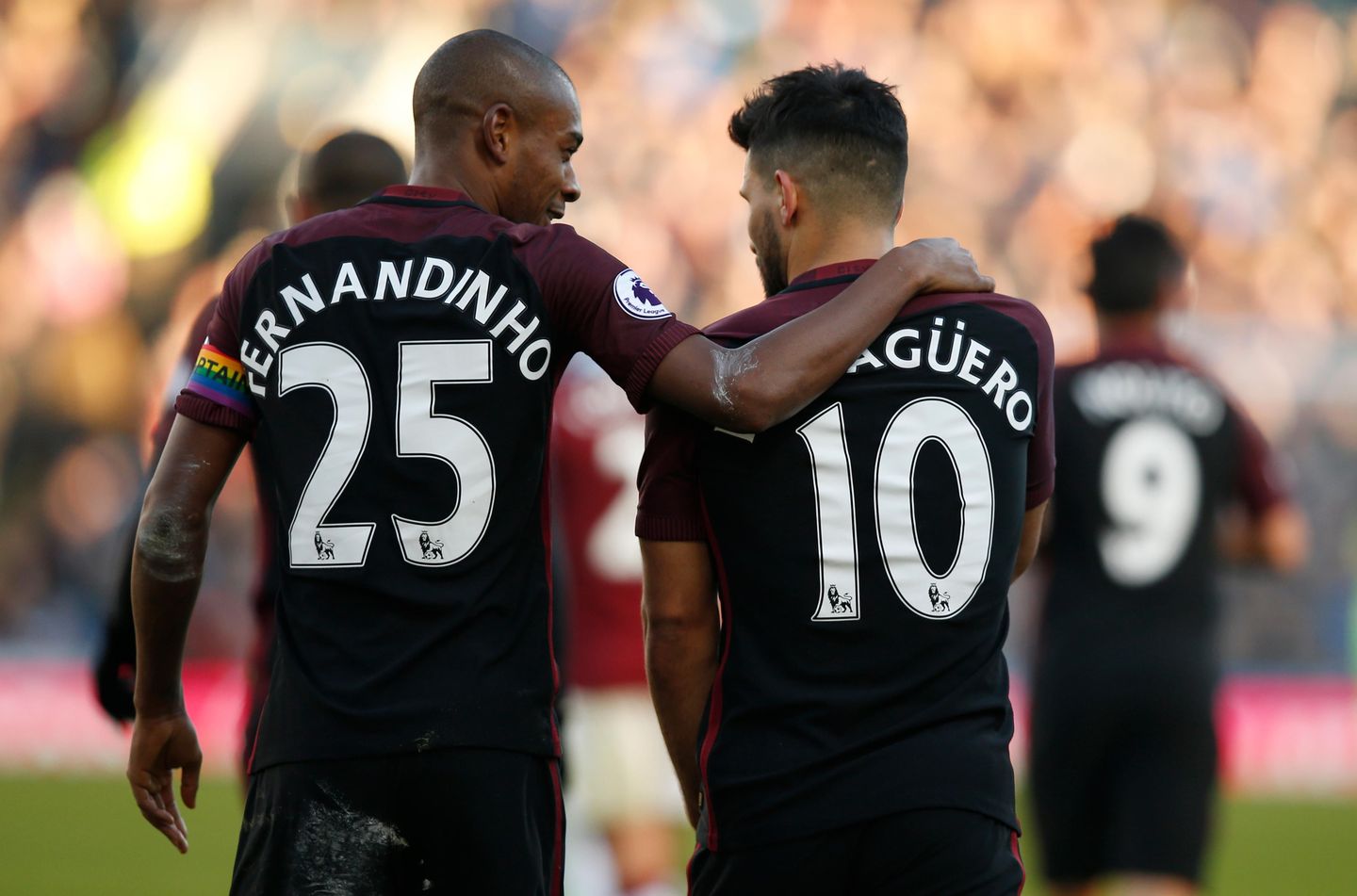 Fernandinho, Aguero, Man City