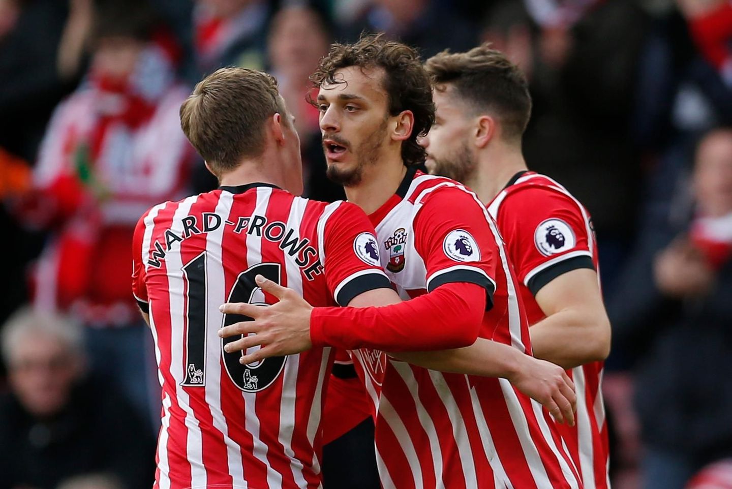 Southampton's Manolo Gabbiadini celebrates scoring their first goal