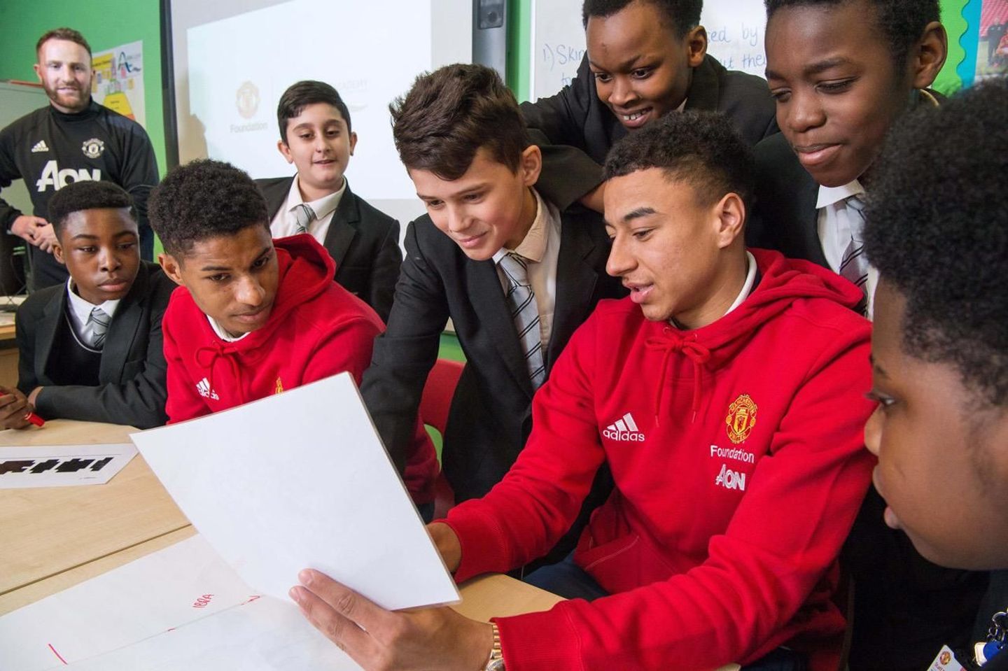 Jesse Lingard-Marcus Rashford-Albion Academy-MUFoundation-SchoolsUnited-070217-2