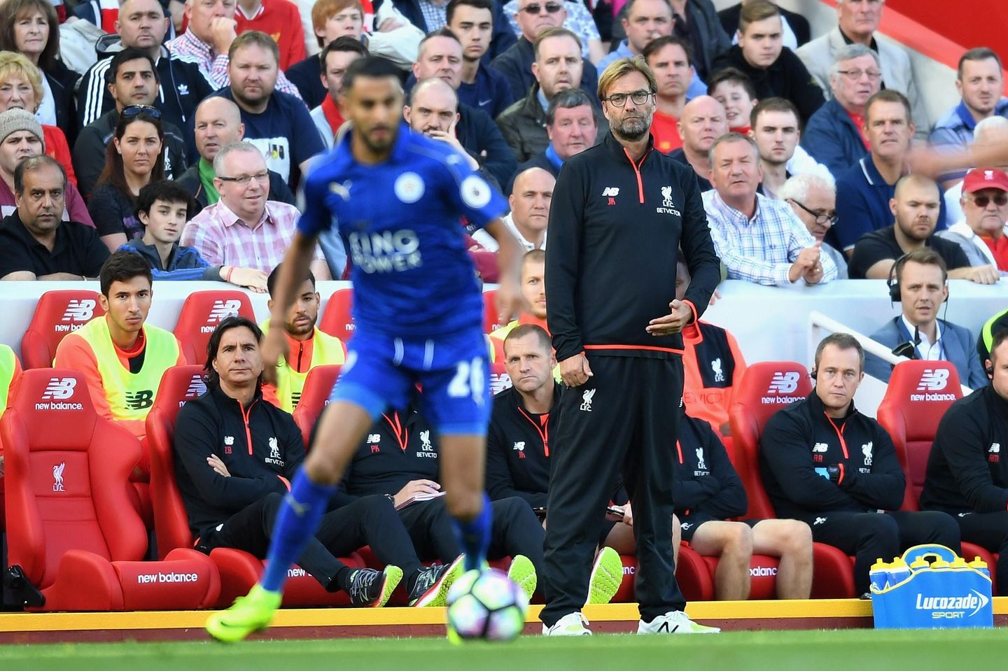 Riyad Mahrez, Leicester and Jurgen Klopp, Liverpool