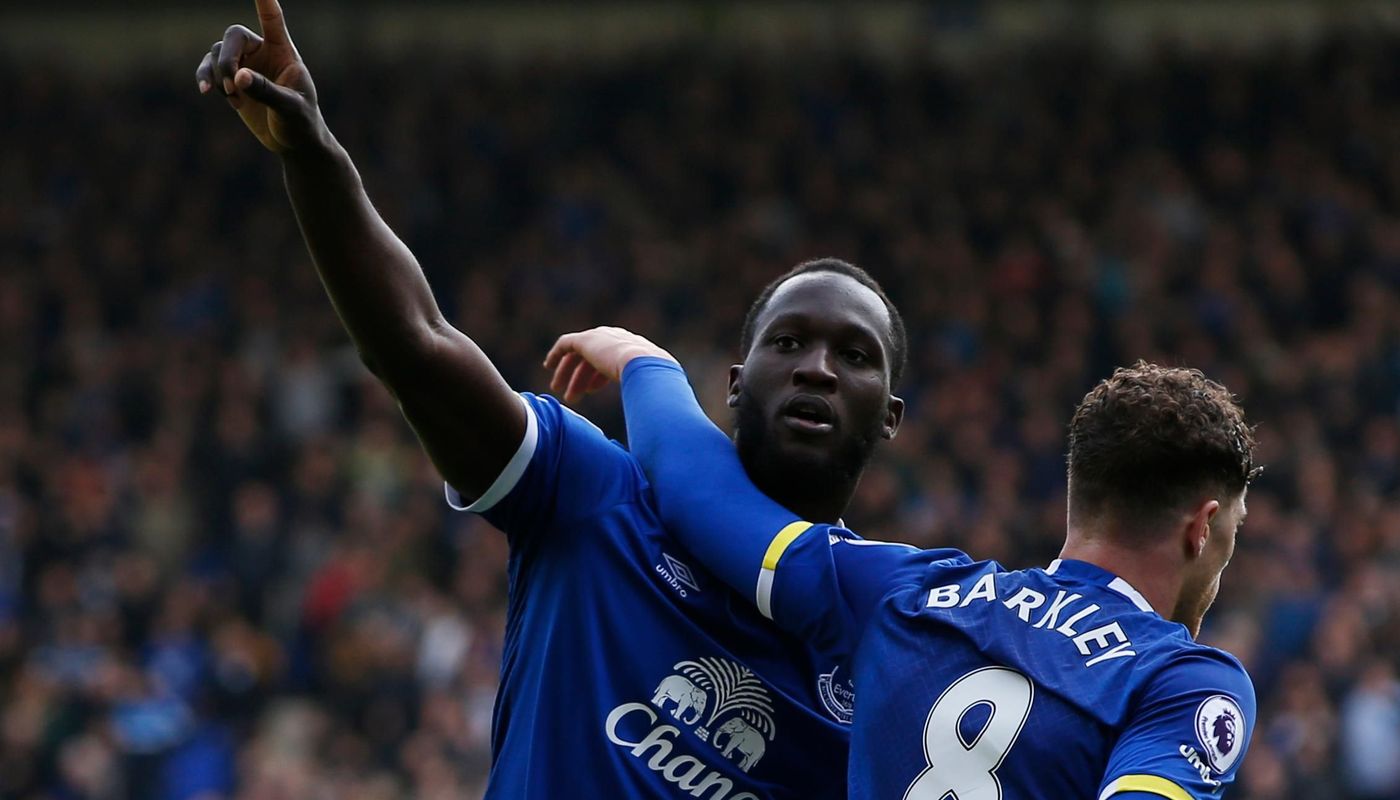 Everton's Romelu Lukaku and Ross Barkley