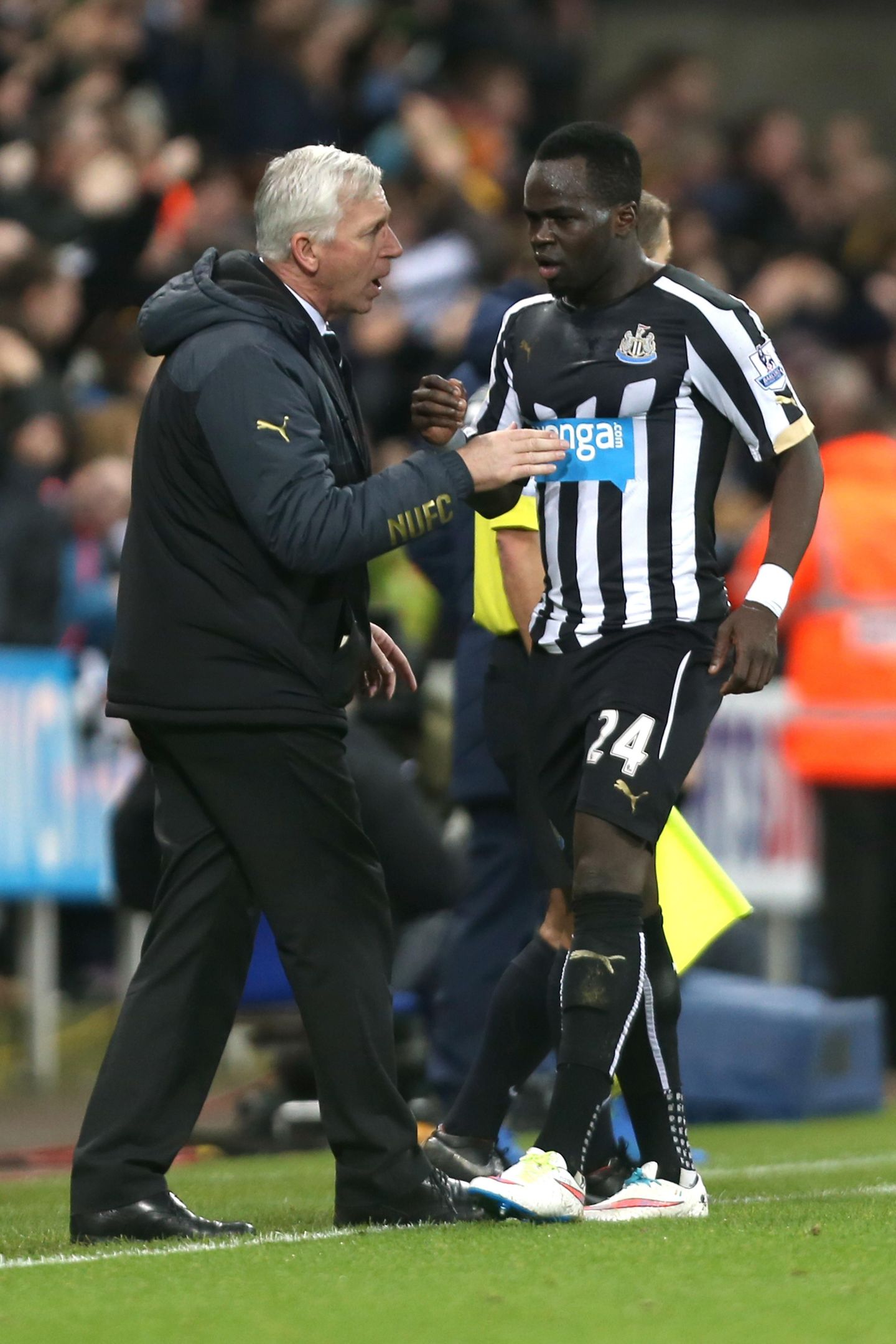 Cheick Tiote and Alan Pardew