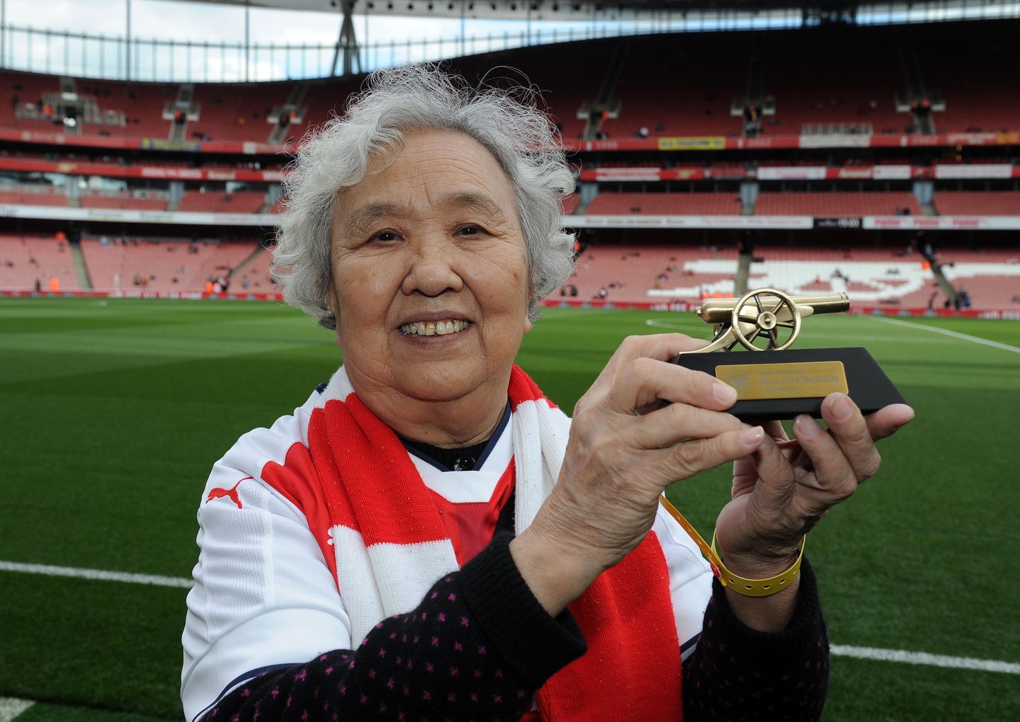 With interest in the Premier League growing around the world, 79-year-old 'Granny Liu' was voted China's biggest Premier League fan this season