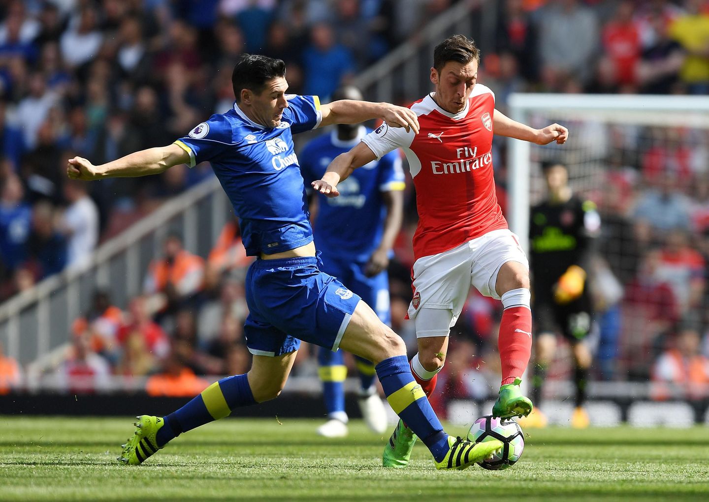 Gareth Barry, Everton, and Mesut Ozil, Arsenal