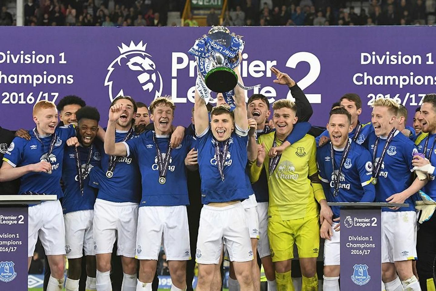 Everton lift 2016/17 PL2 Division 1 trophy