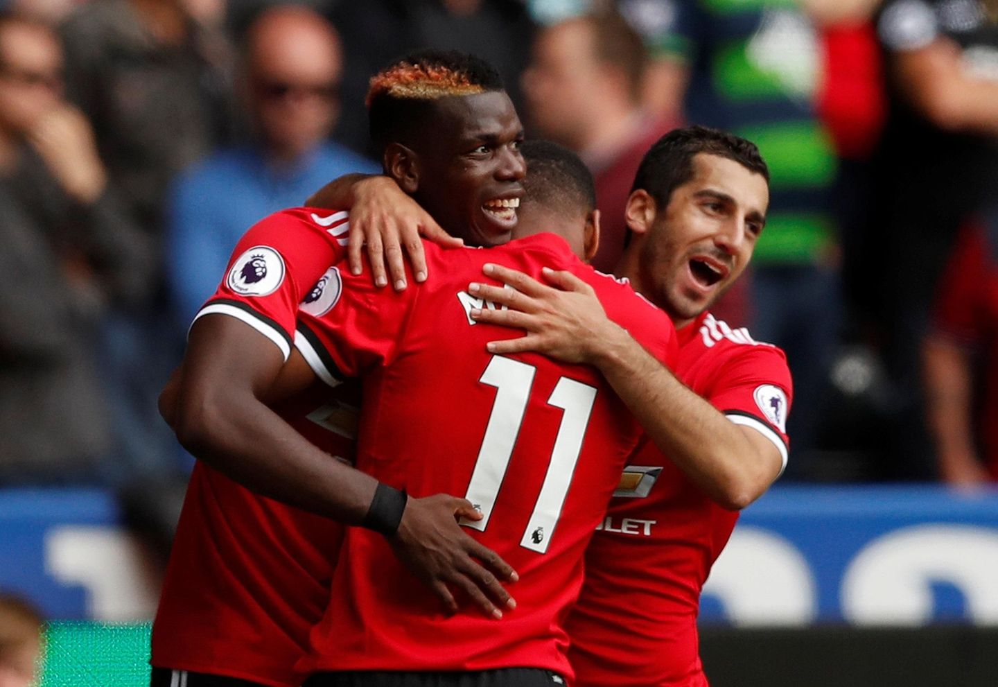 Paul Pogba and Henrikh Mkhitaryan, Man Utd