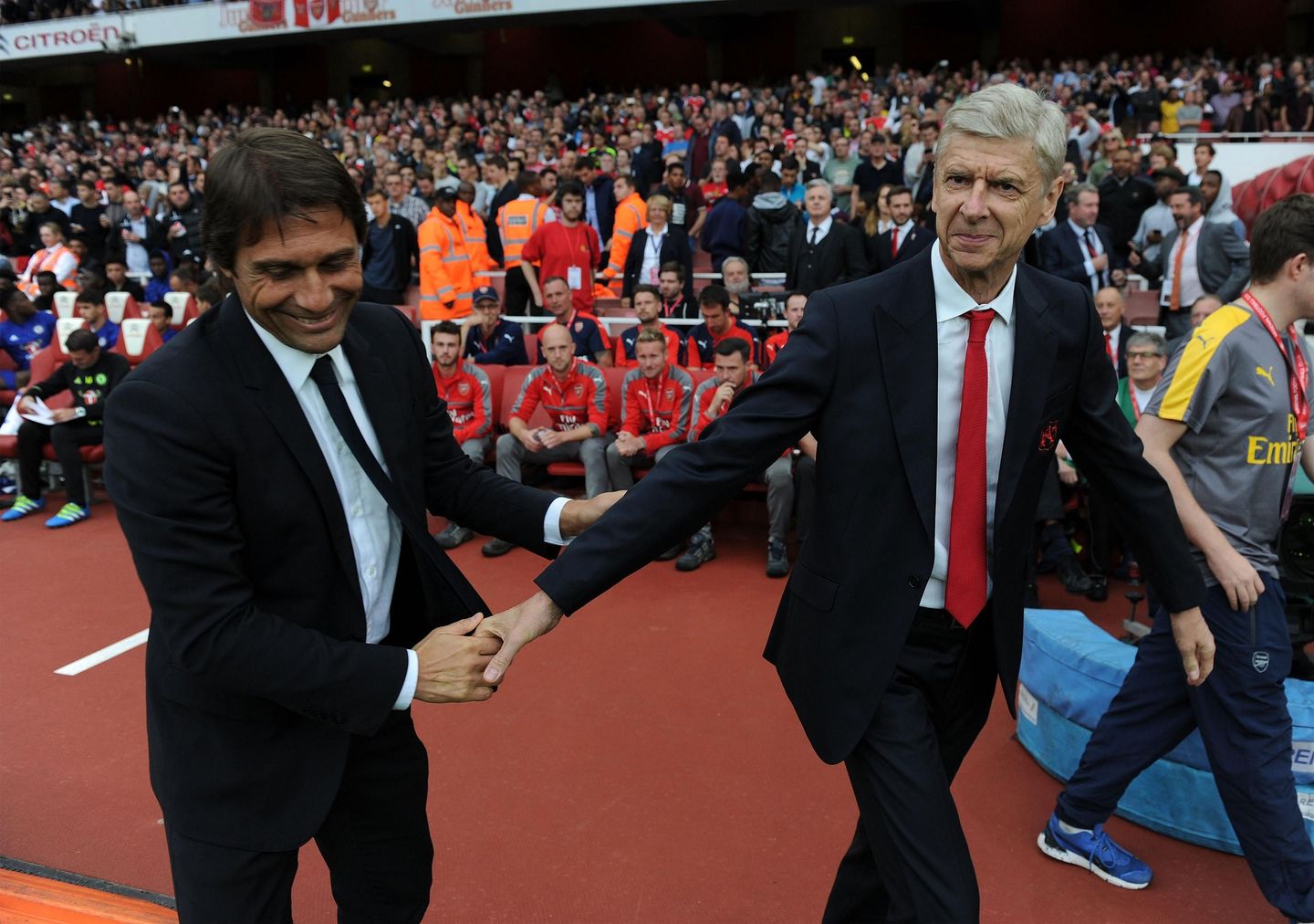 Arsene Wenger and Antonio Conte