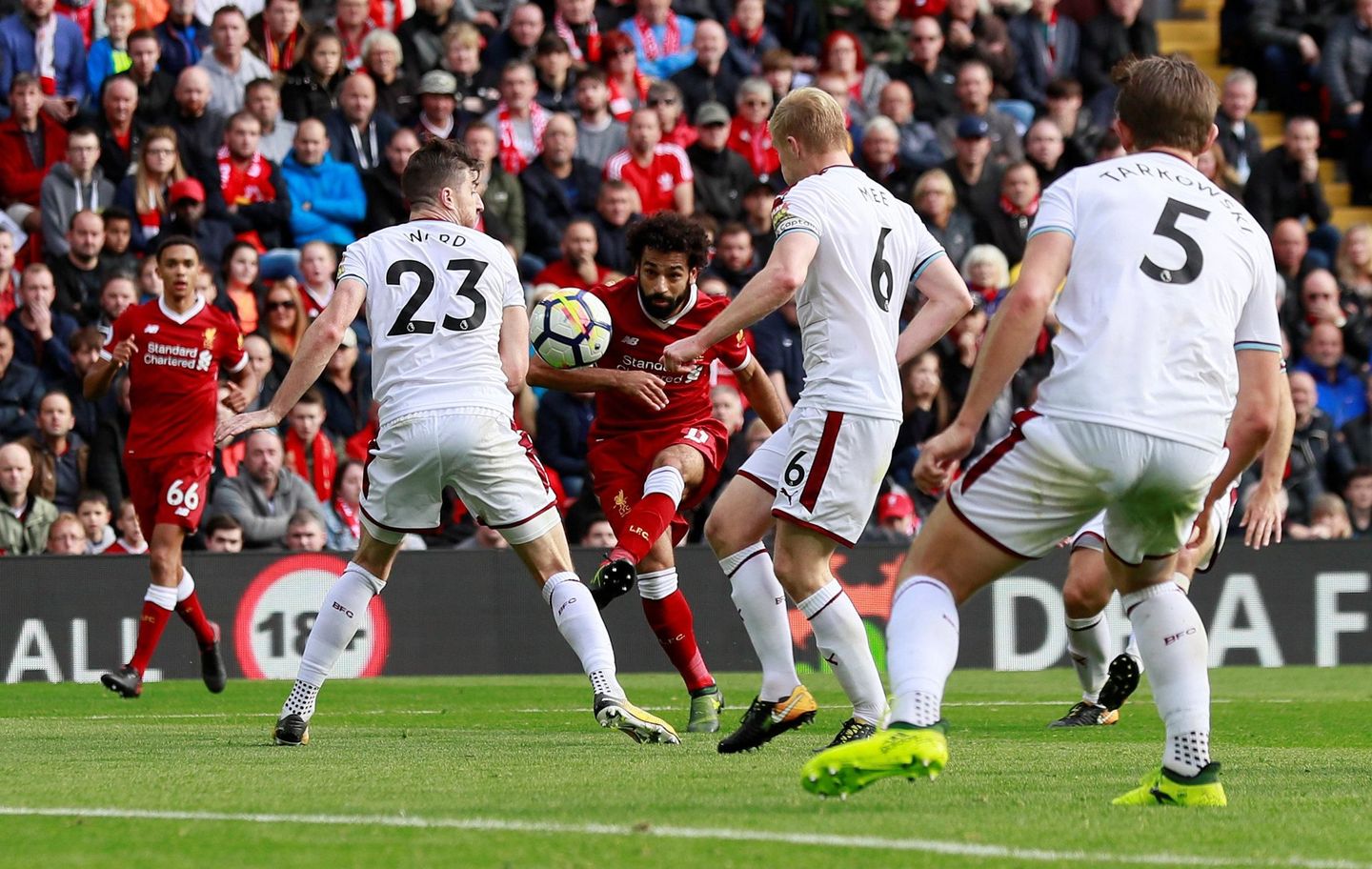Mohamed Salah scores for Liverpool