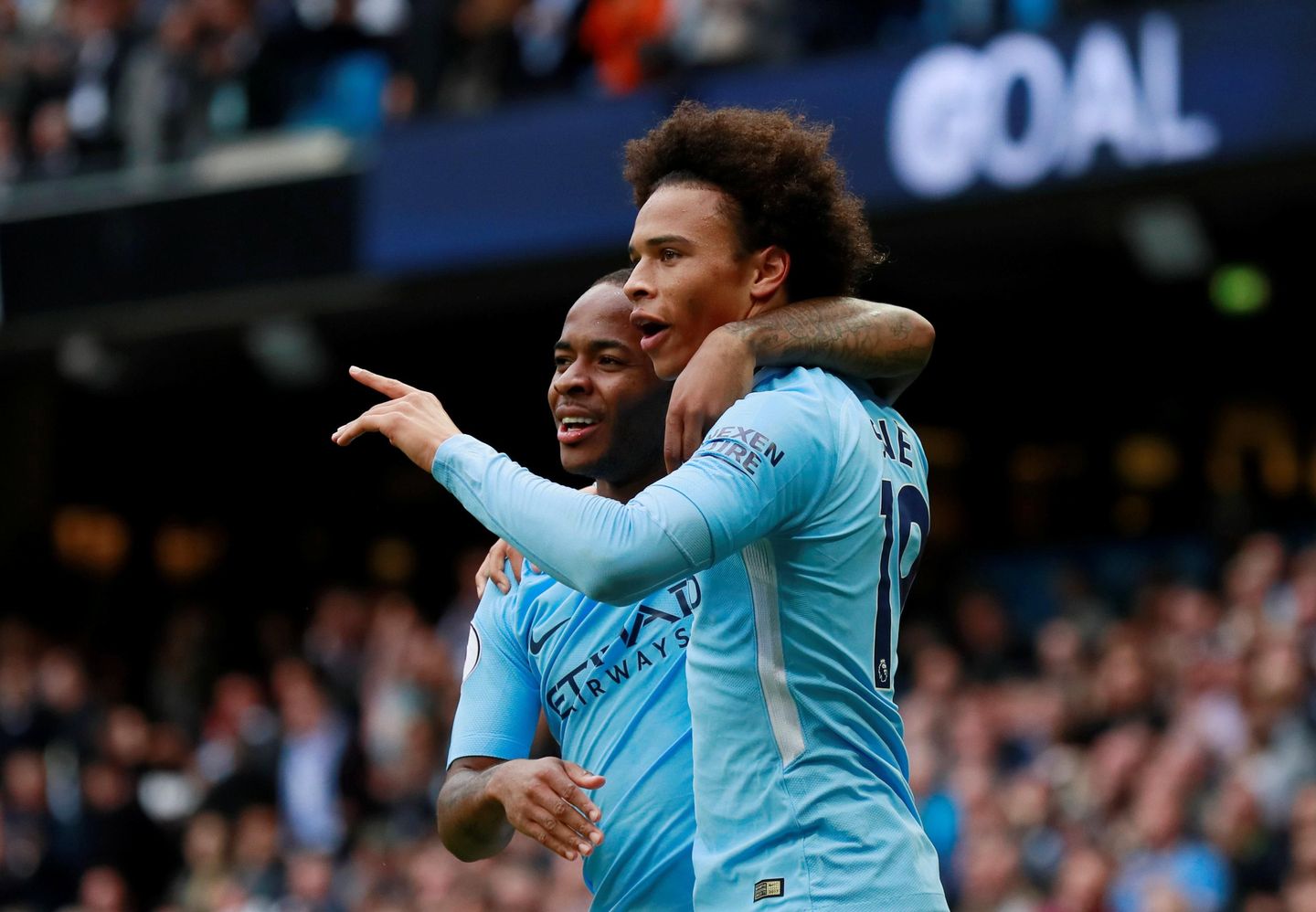 Raheem Sterling and Leroy Sane, Man City