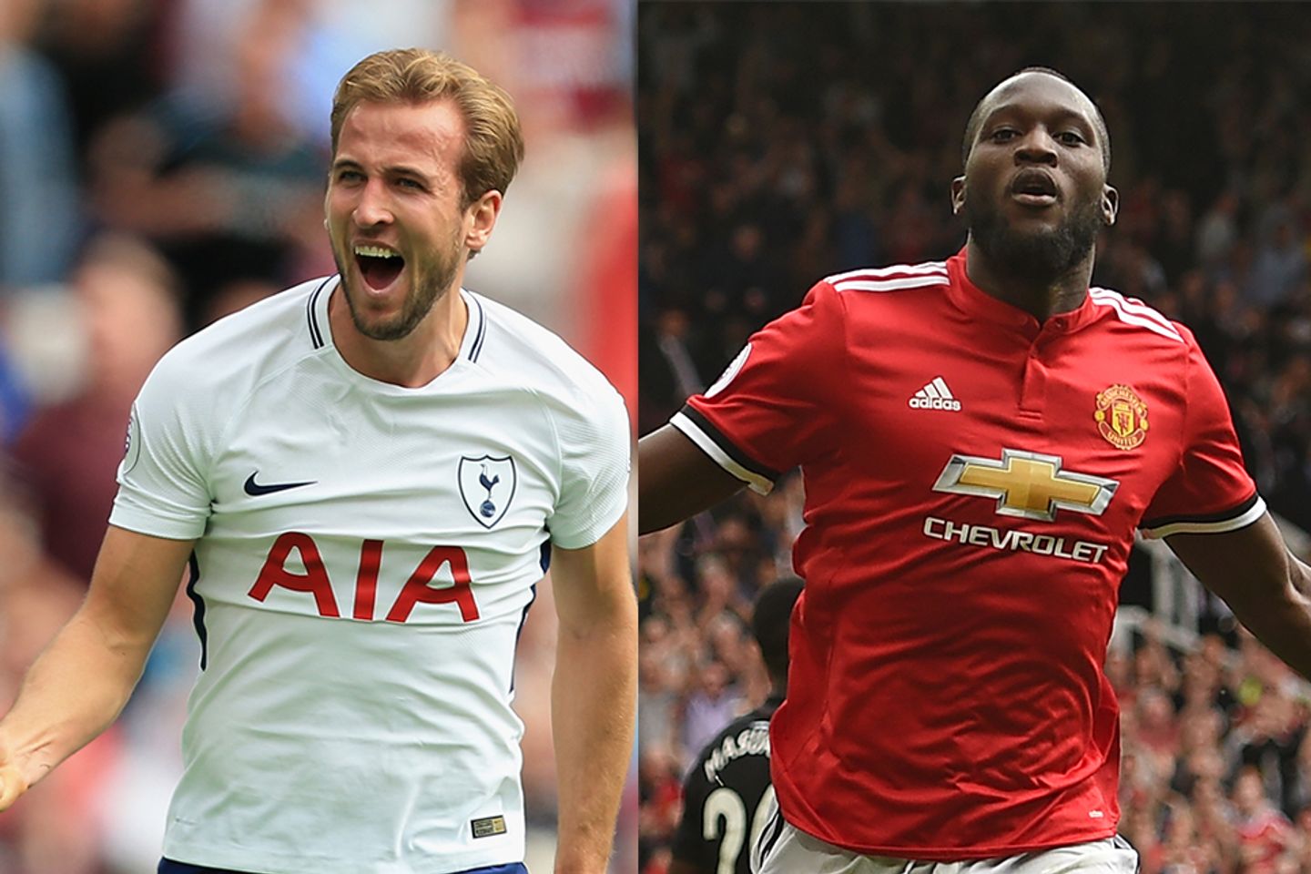 Harry Kane, of Spurs, and Romelu Lukaku, of Man Utd