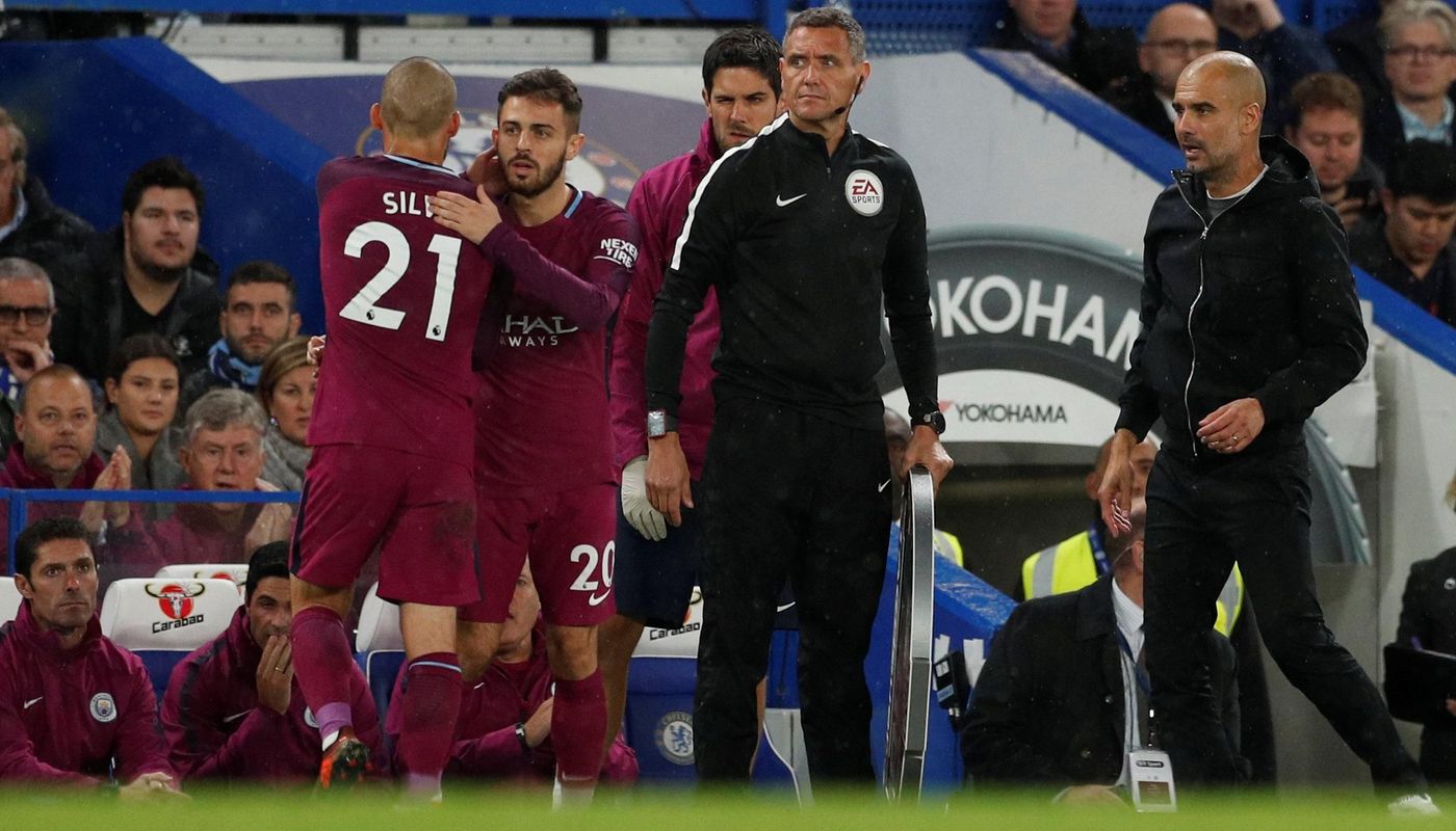 Chelsea vs Manchester City - Bernardo Silva & David Silva