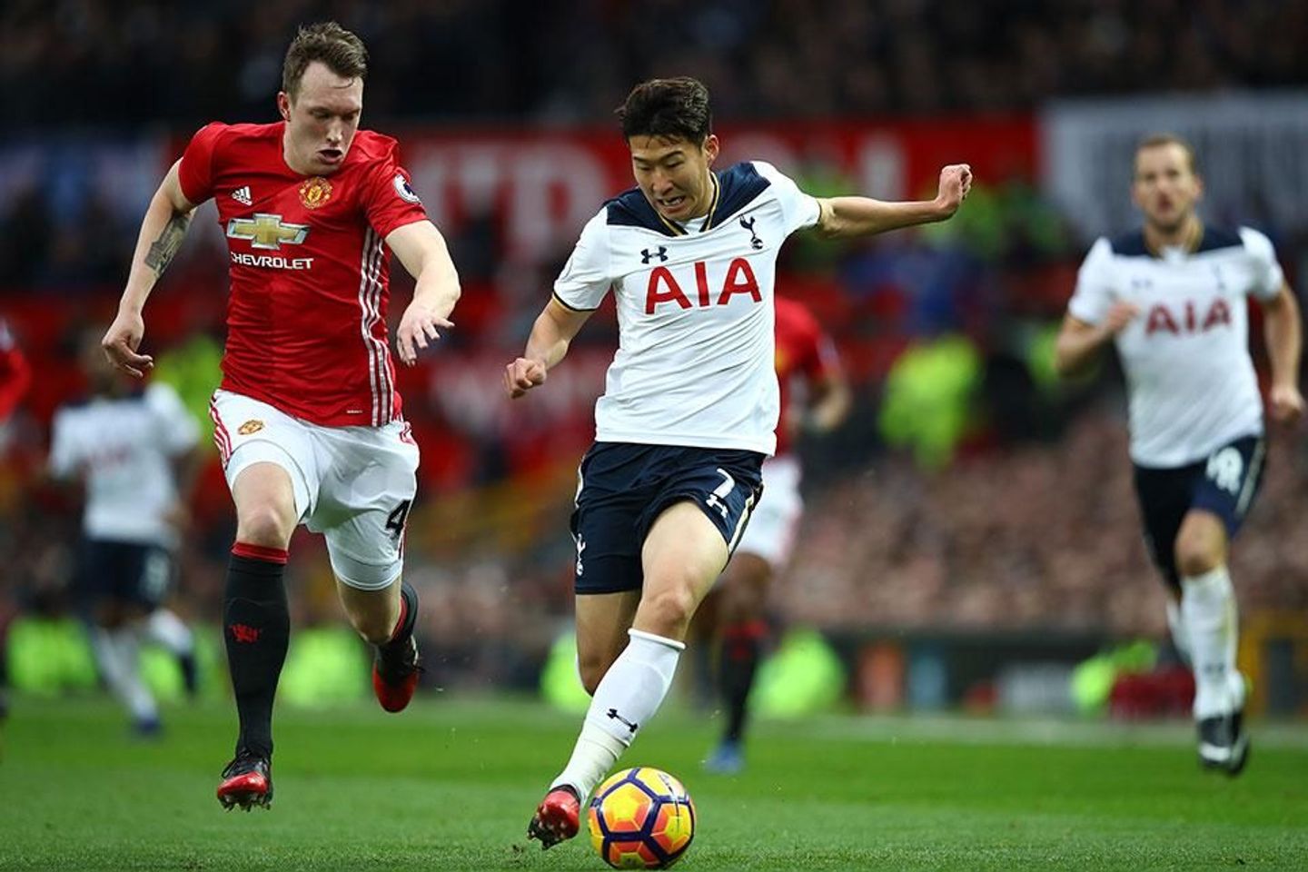 Phil Jones, Man Utd, and Heung-min Son, Spurs