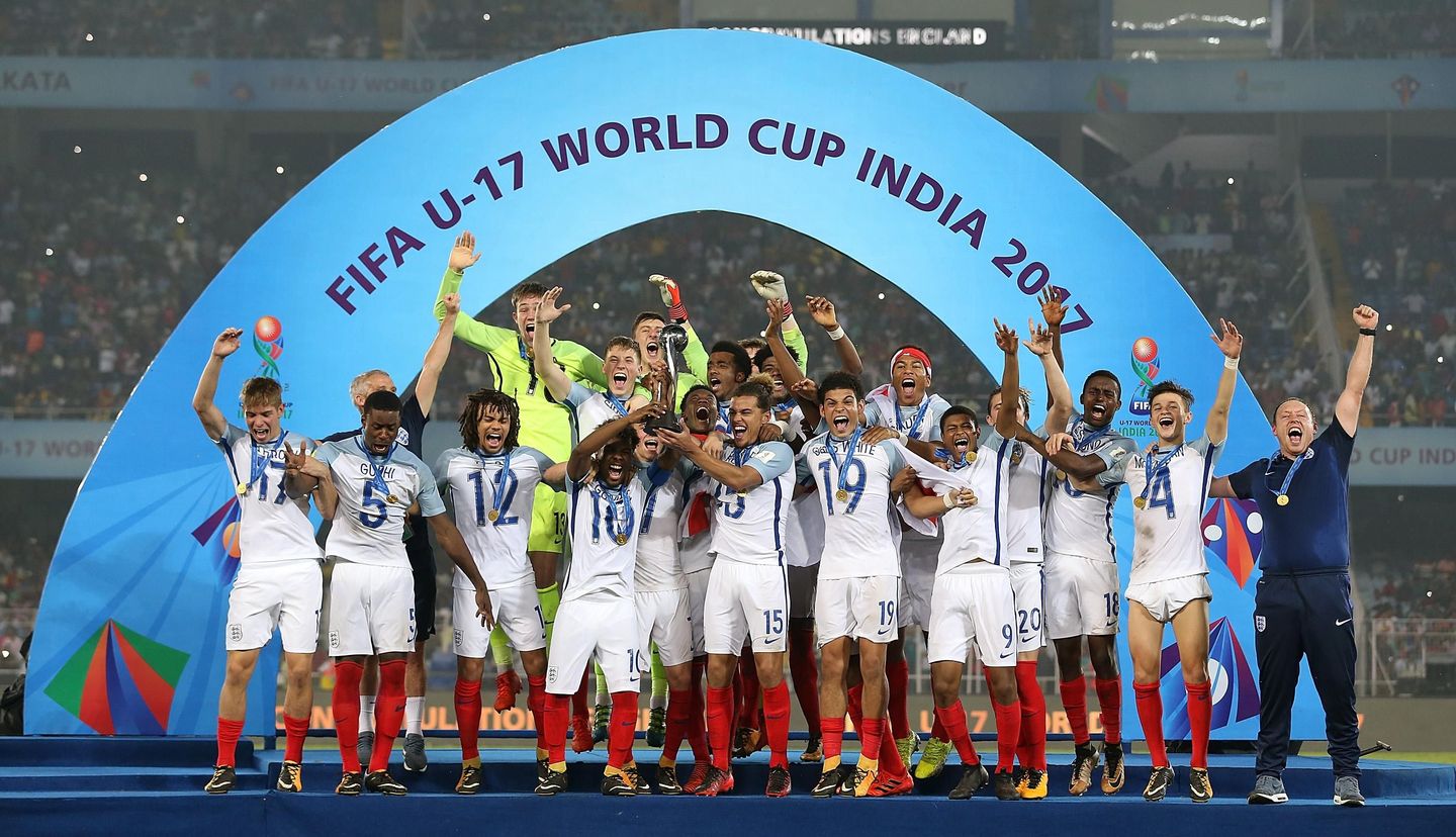 England celebrate winning Under-17 World Cup