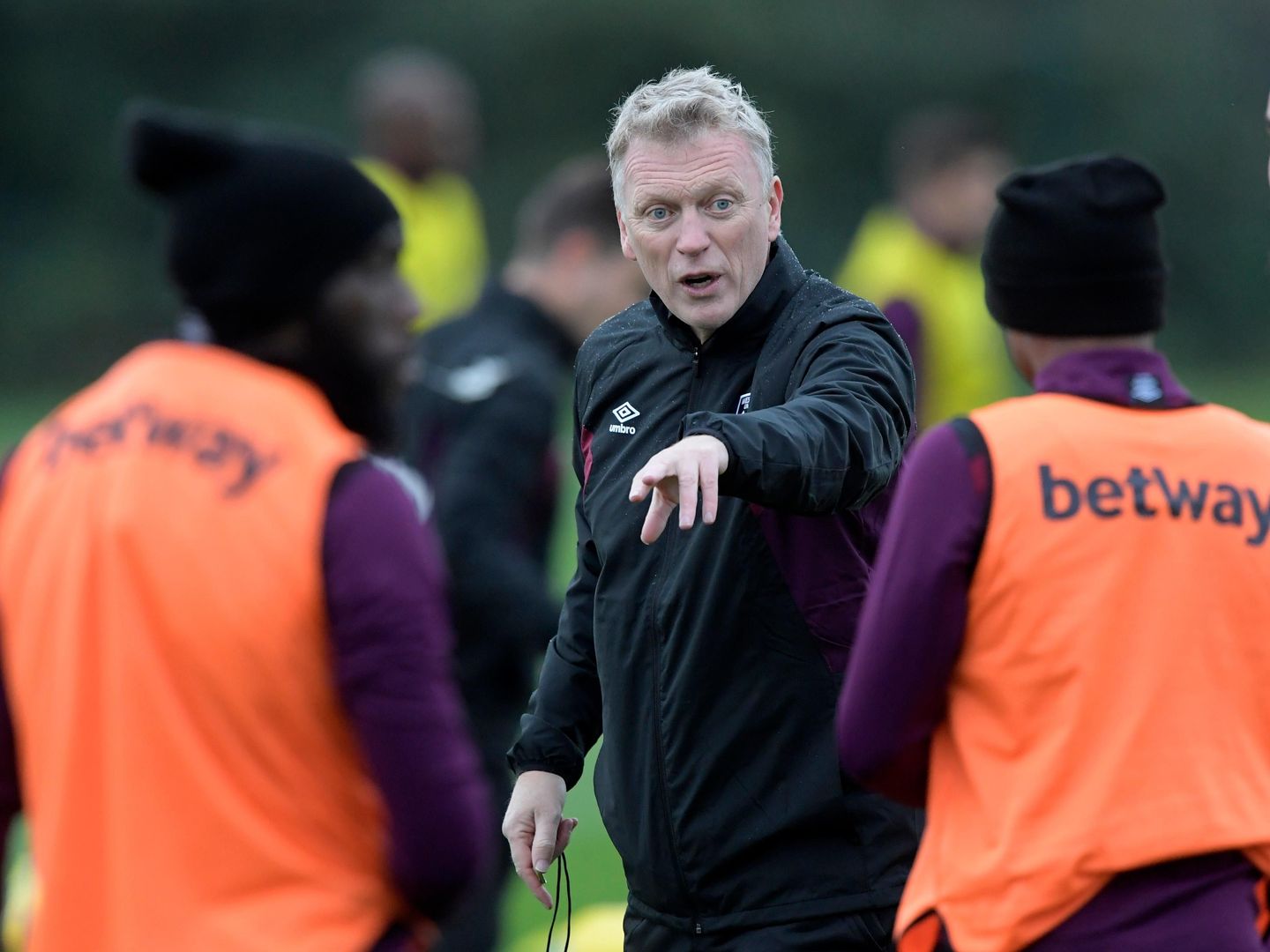 David Moyes takes his first training session at West Ham