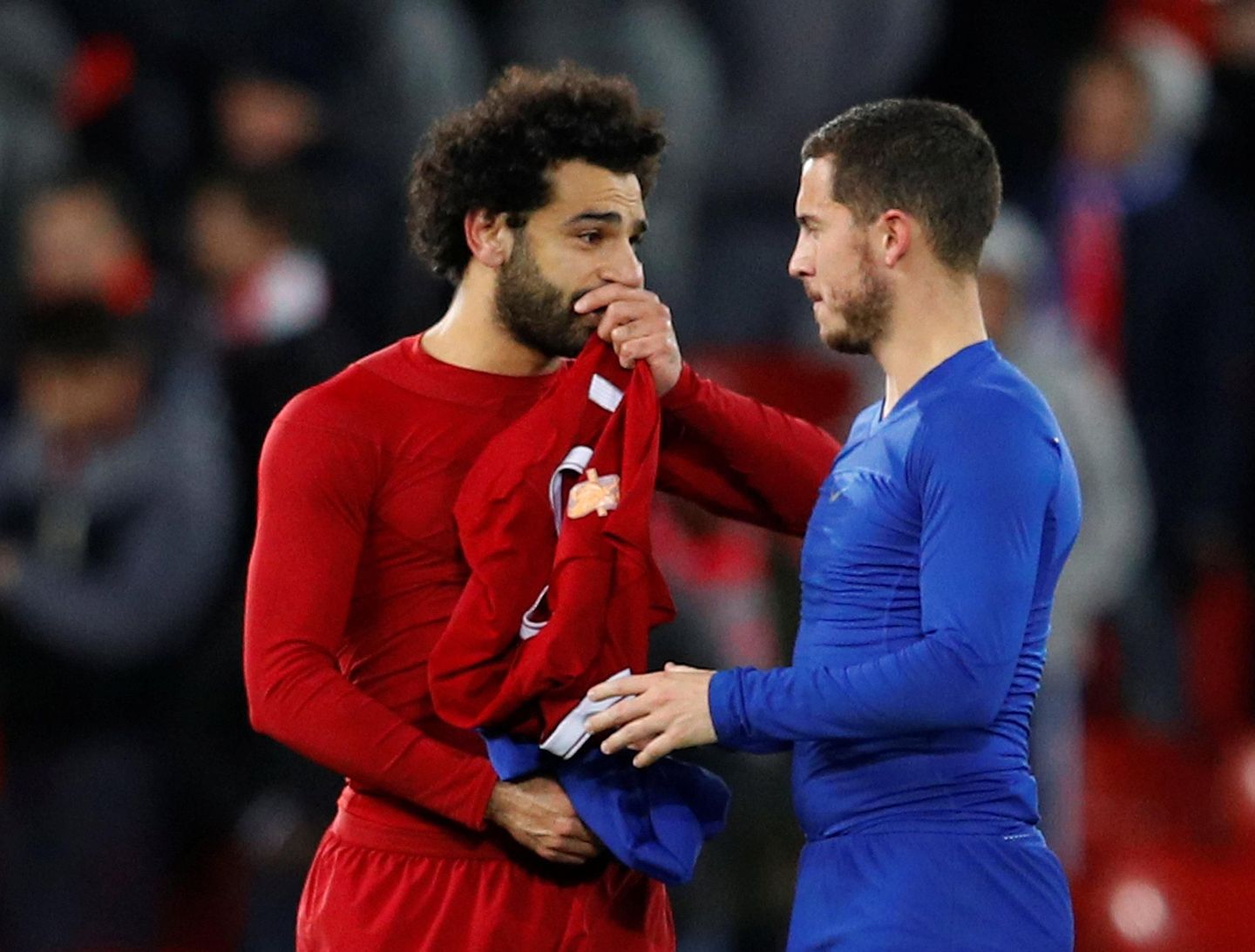 Liverpool v Chelsea - Salah and Hazard