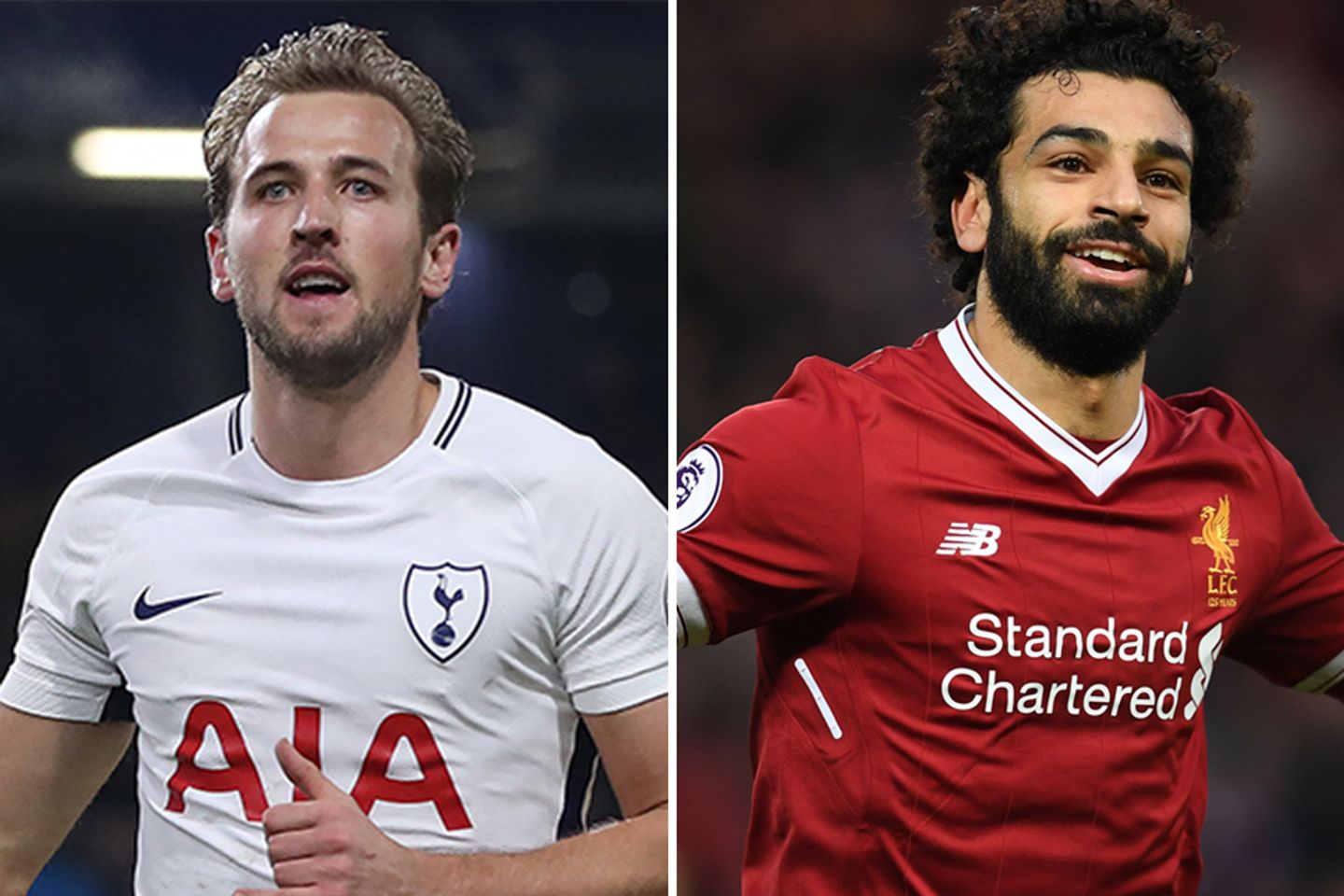 Harry Kane, Spurs, and Mohamed Salah, Liverpool