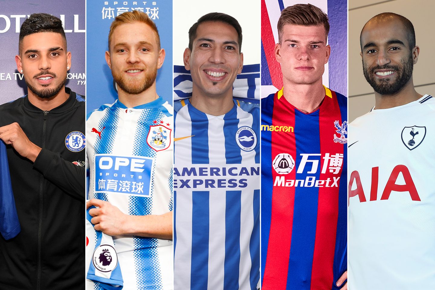 Emerson Palmieri, Alex Pritchard, Leonardo Ulloa, Alexander Sorloth, Lucas Moura
