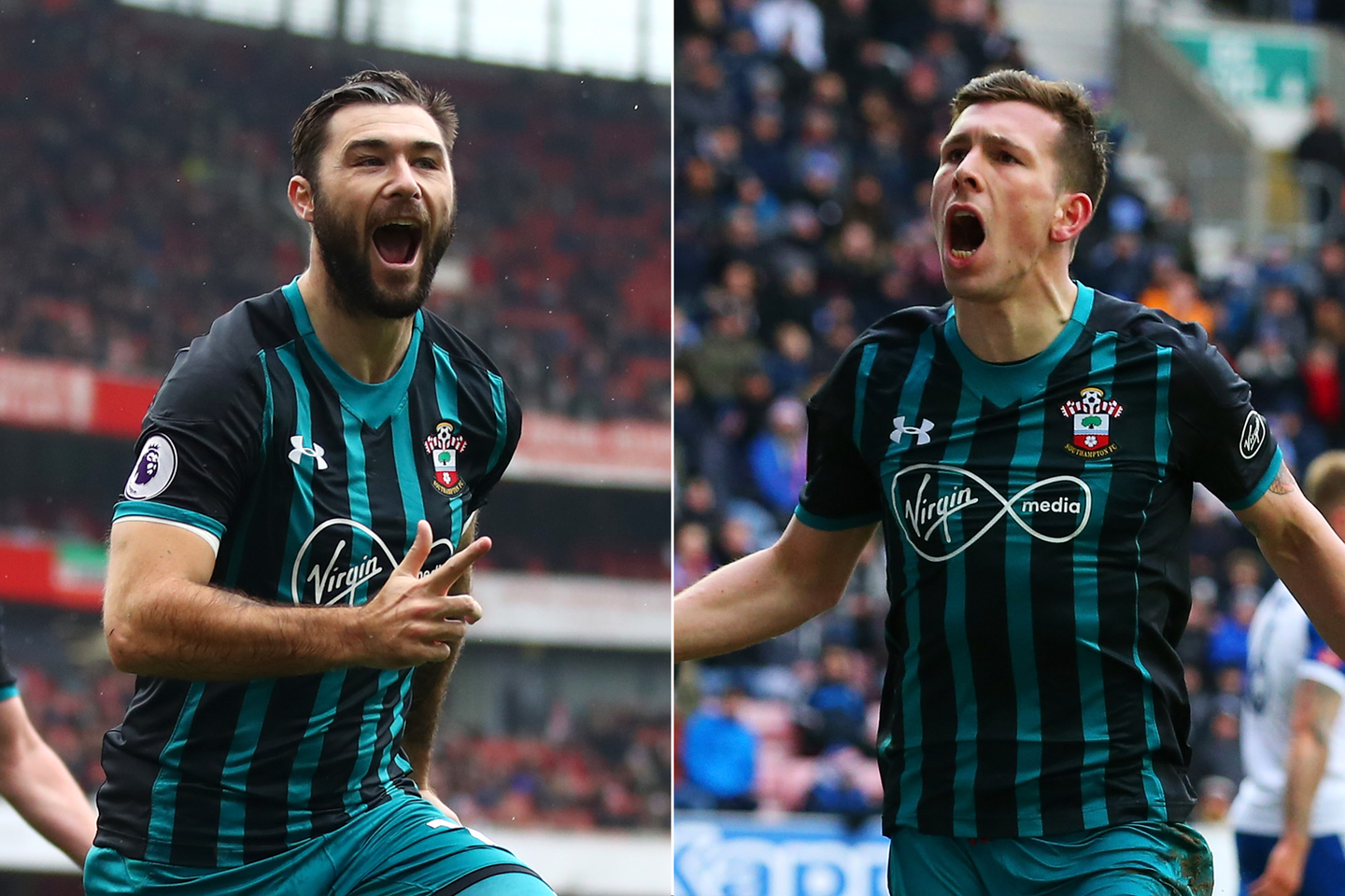 Charlie Austin and Pierre-Emile Hojbjerg, Southampton
