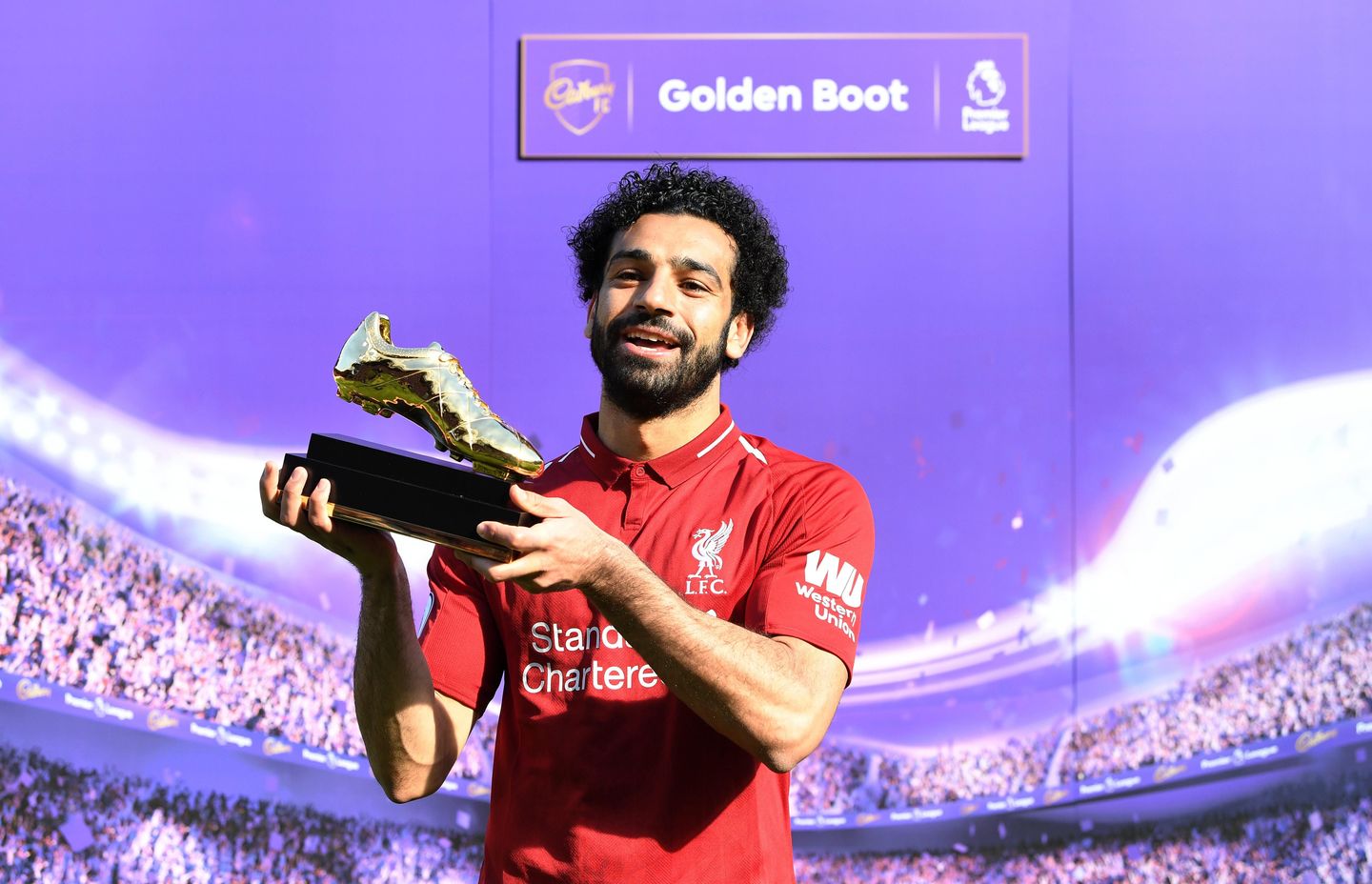 Liverpool v Brighton & Hove Albion - Mohamed Salah with the Golden Boot