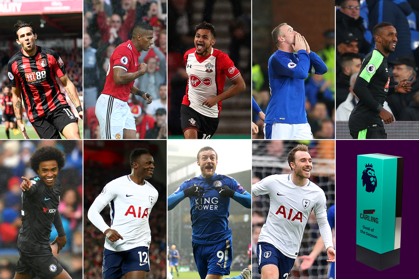 Carling Goal of the Season nominees 2017/18