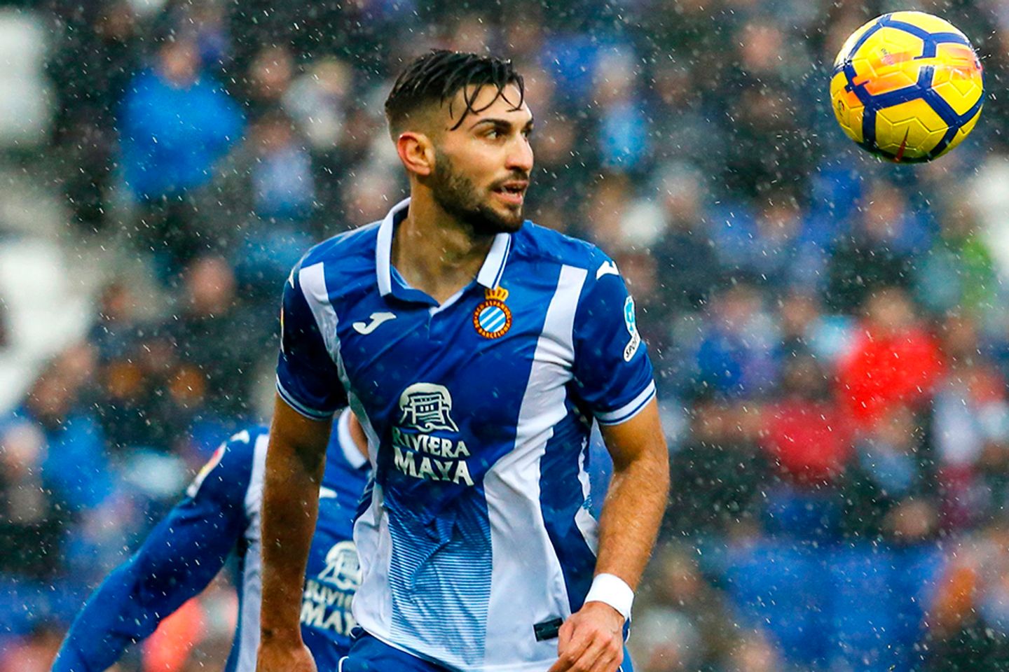 Marco Navarro in action for Espanyol