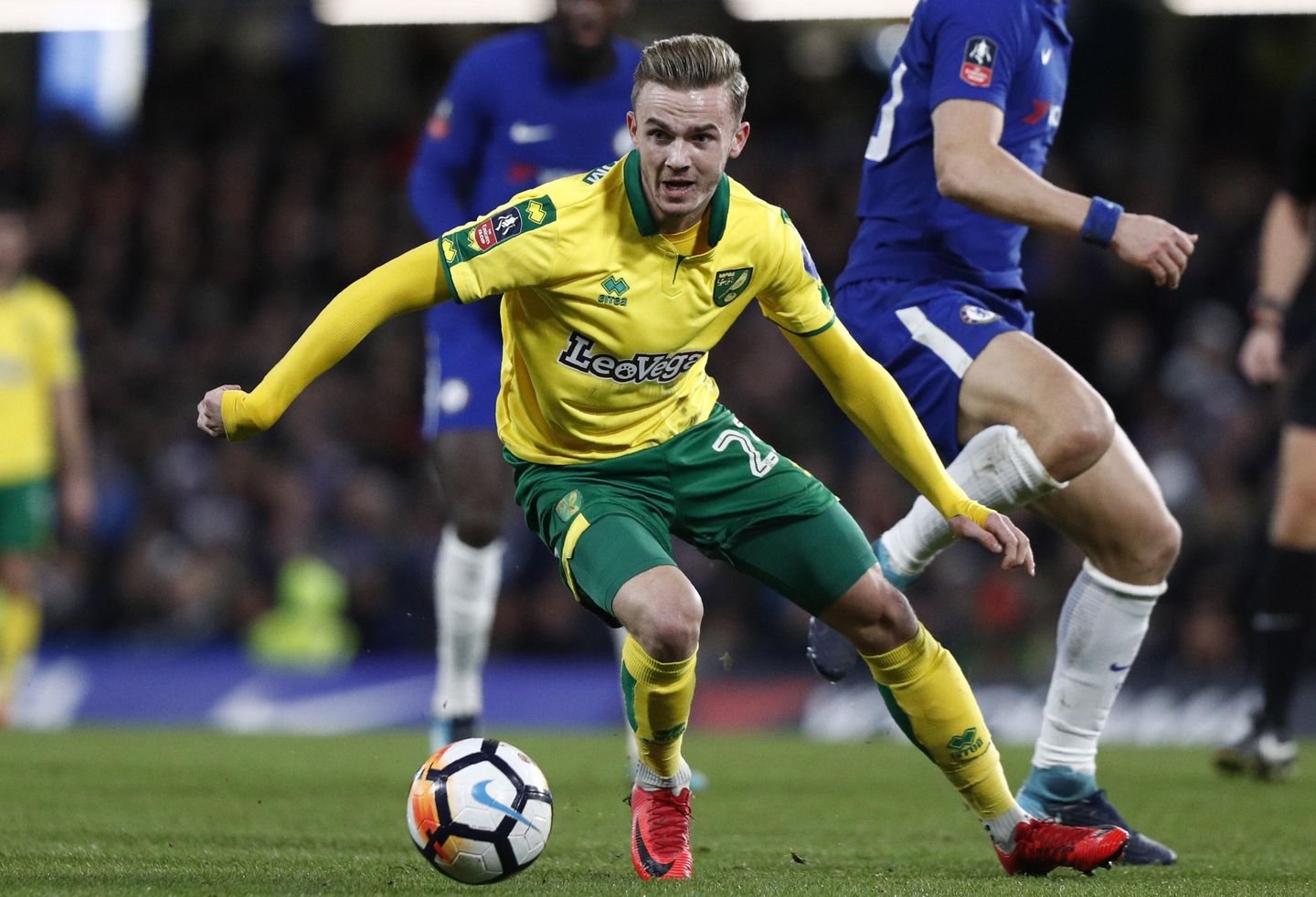 James Maddison playing for Norwich City