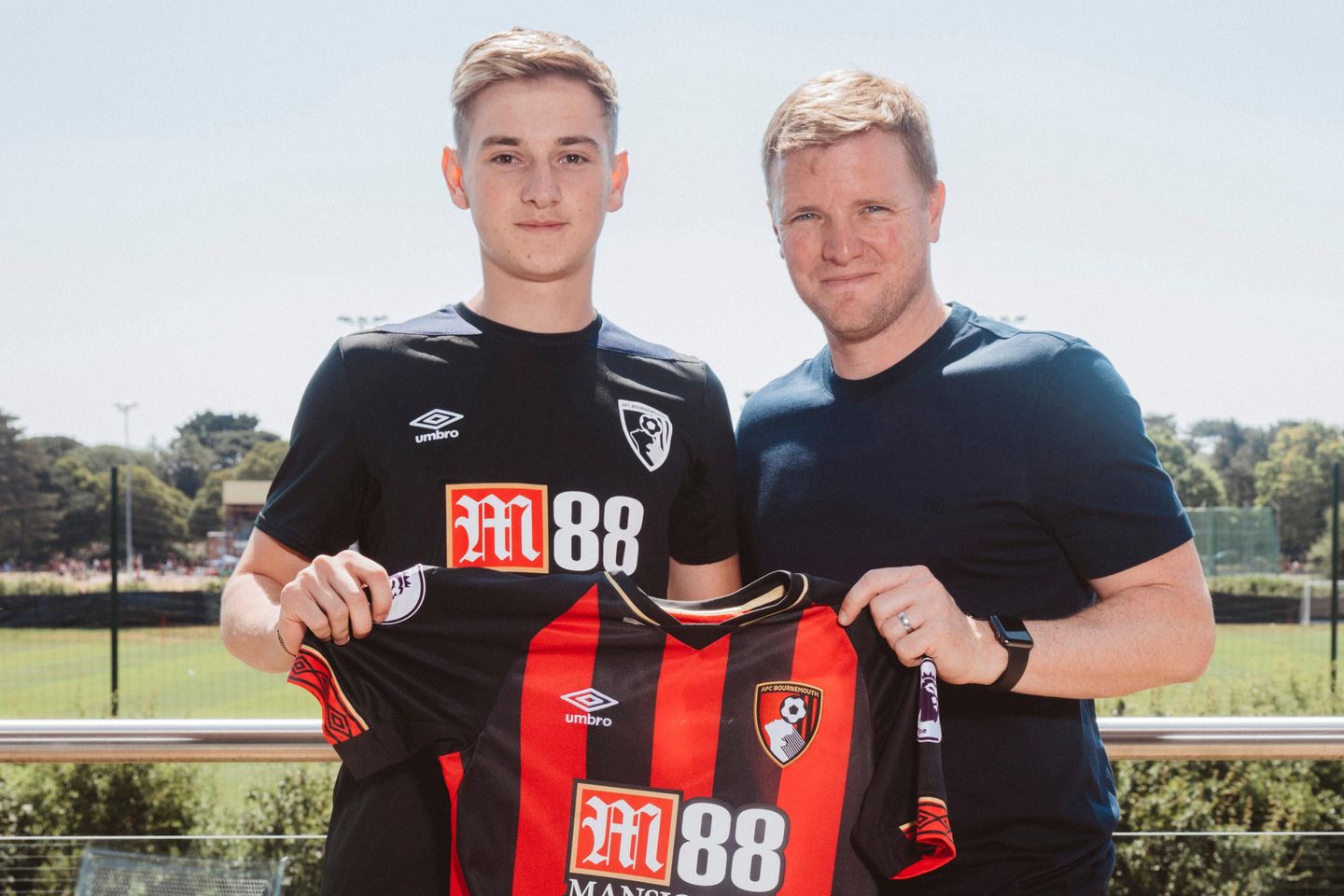Eddie Howe and David Brooks, AFC Bournemouth