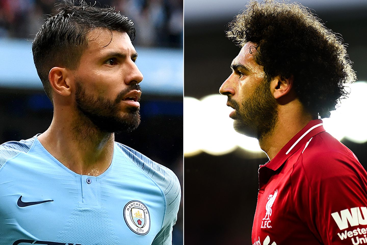 Sergio Aguero and Mohamed Salah
