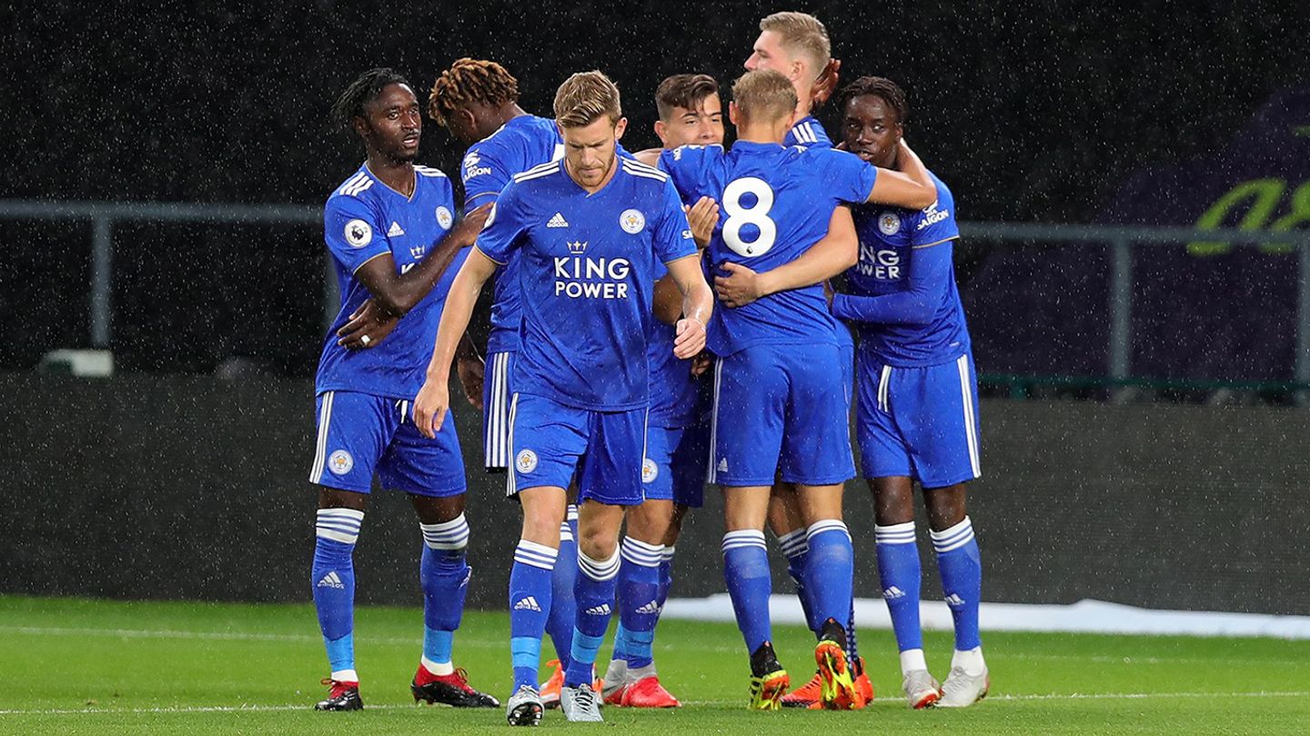 Leicester players celebrate