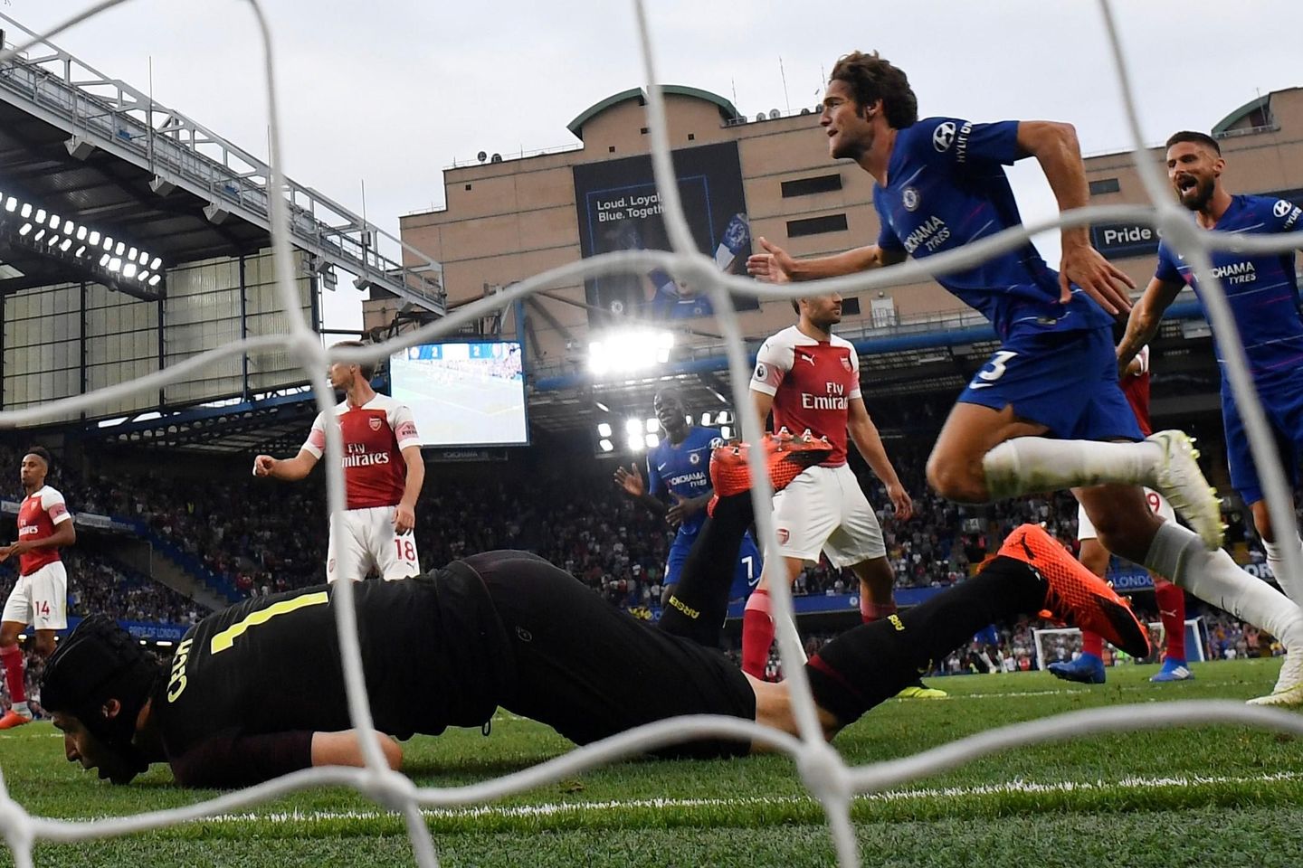 Marcos Alonso scores for Chelsea