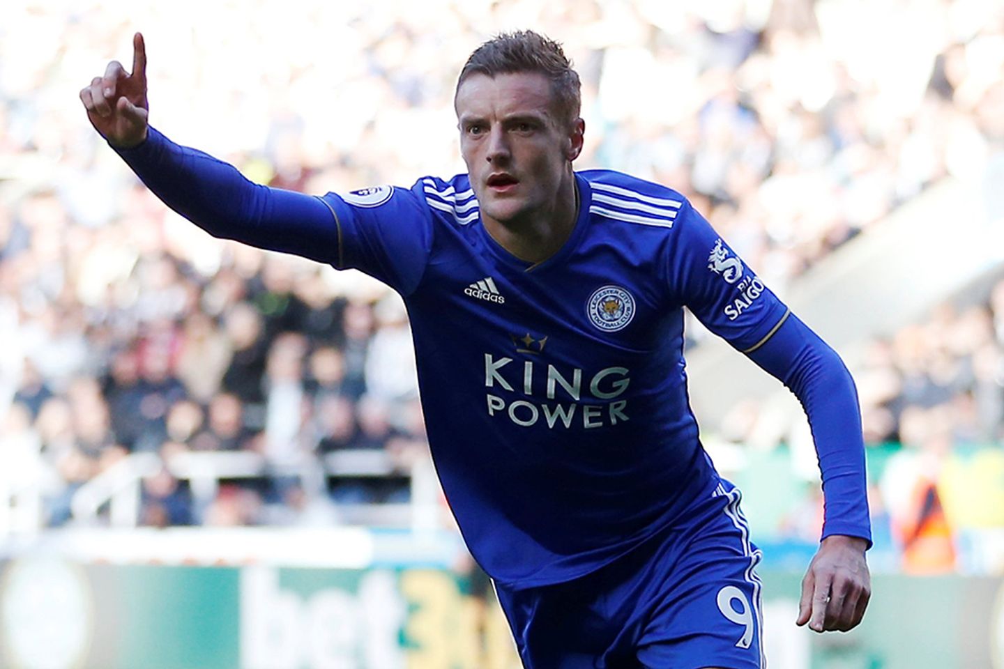 Jamie Vardy, Leicester City goal v Newcastle