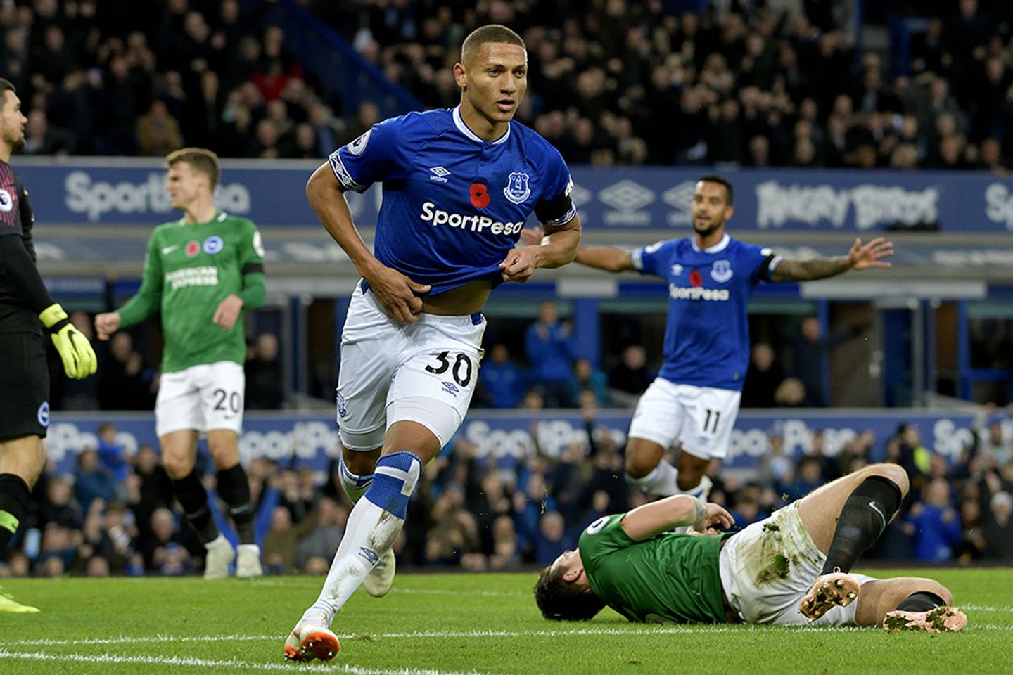 Richarlison scores against Brighton