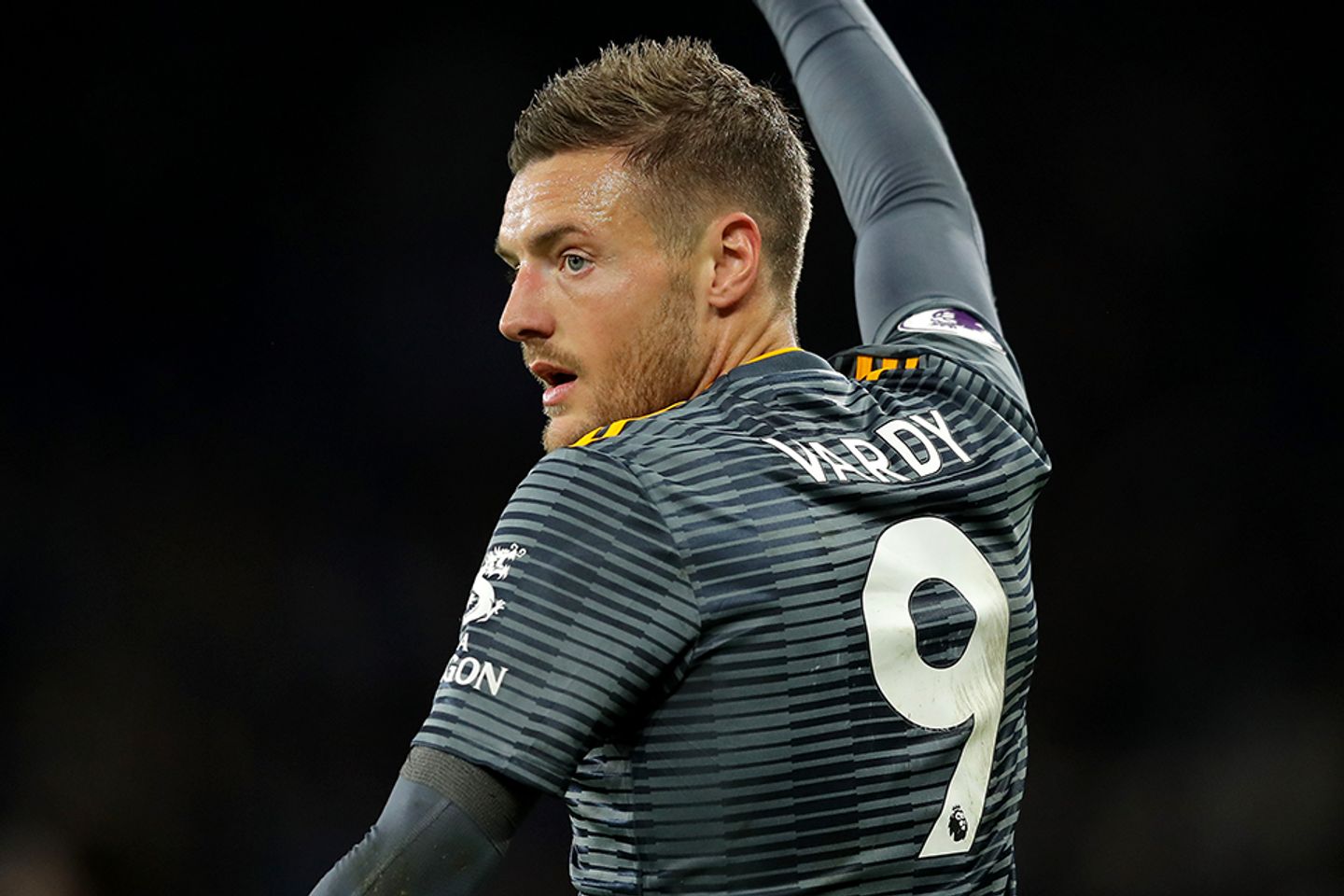 Leicester City's Jamie Vardy v Cardiff City