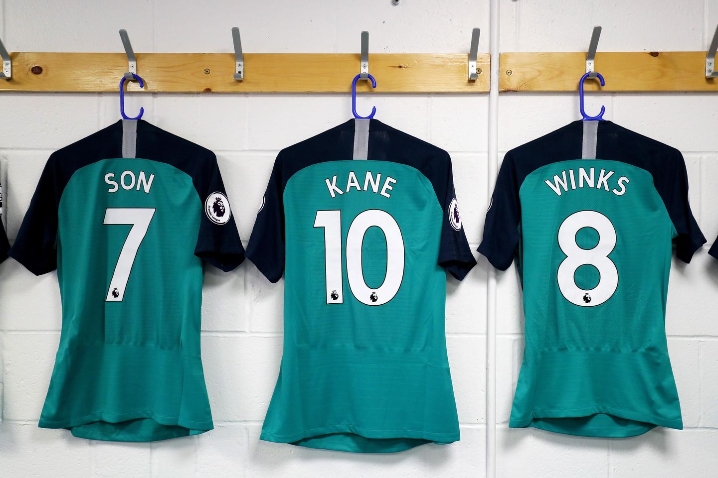 Spurs shirts with names and numbers