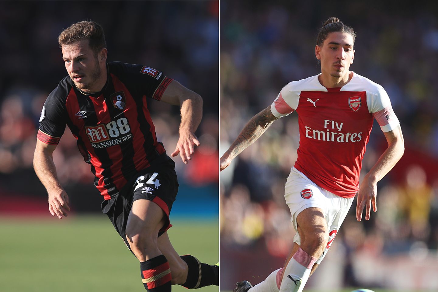 Ryan Fraser, AFC Bournemouth, and Arsenal's Hector Bellerin
