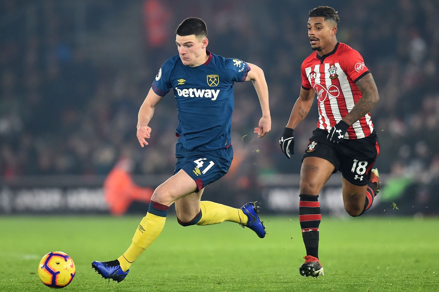 Declan Rice, Southampton v West Ham