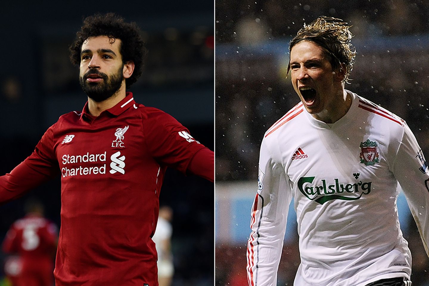 Mohamed Salah and Fernando Torres