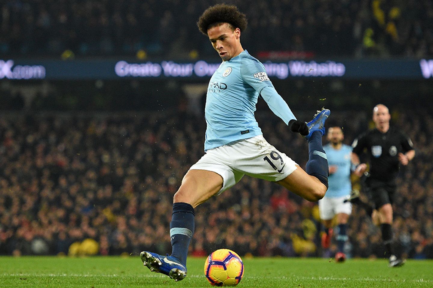Leroy Sane scores against Liverpool