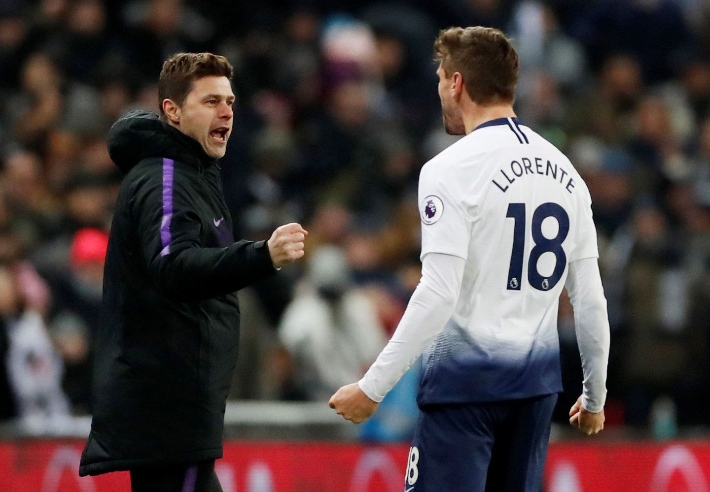 Mauricio Pochettino and Fernando Llorente, Spurs