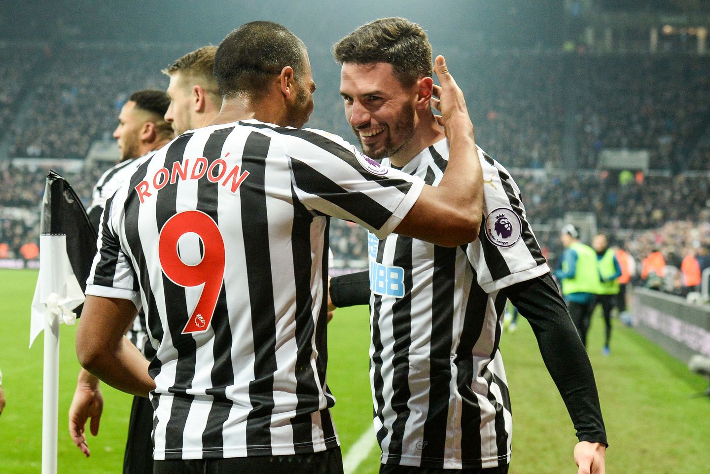 Salomon Rondon and Fabian Schar, Newcastle United