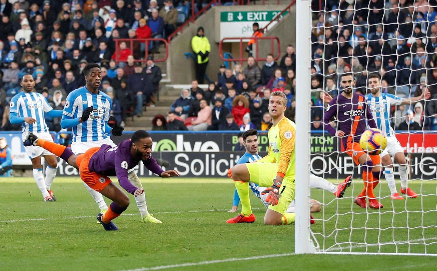 Raheem Sterling goal v Huddersfield