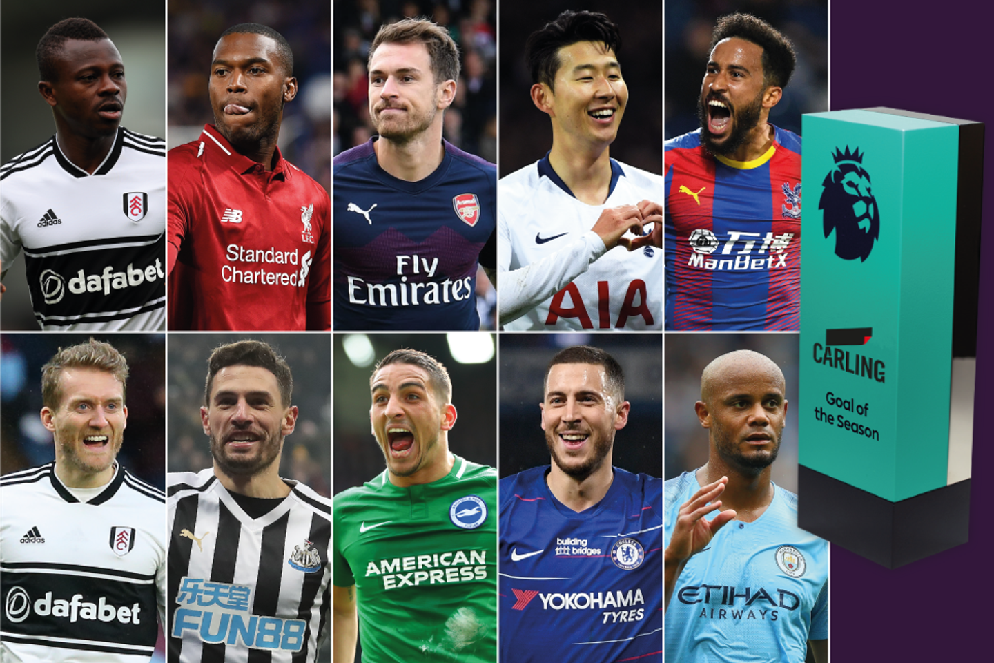 Carling Goal of the Season shortlist 2018/19
